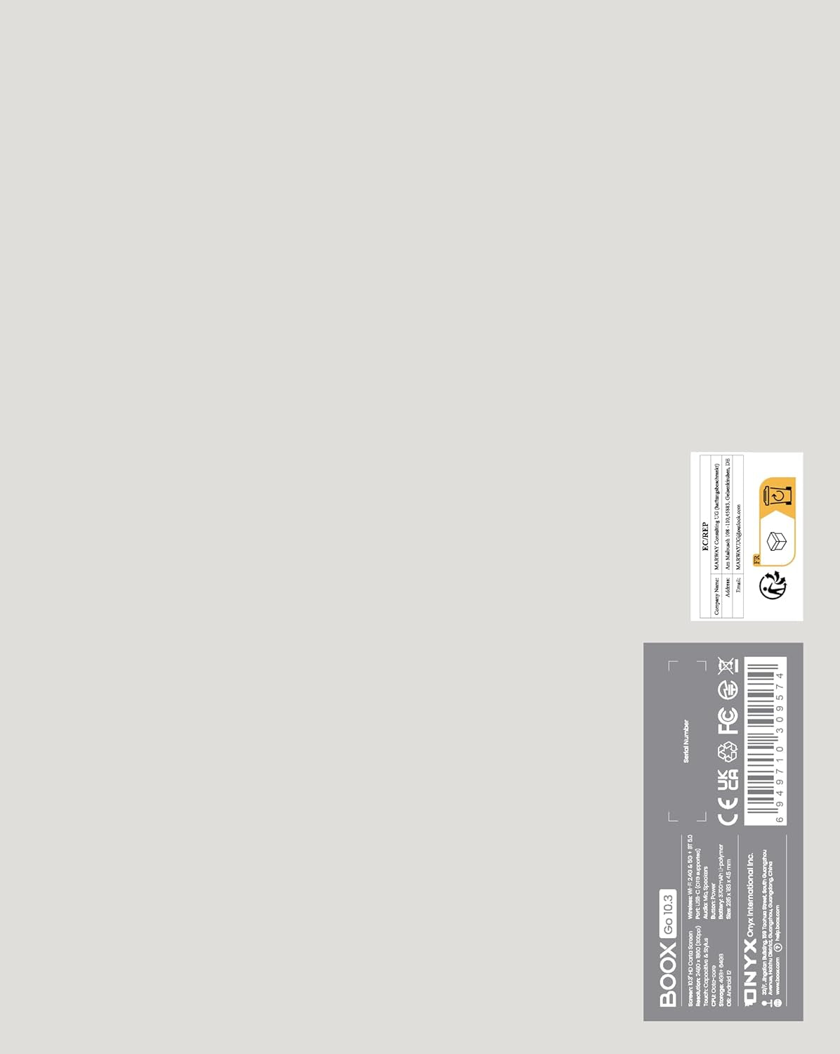 Tablet Go 10.3 Epaper E Ink Tablet No Front Light 4G 64G 300 PPI B/W