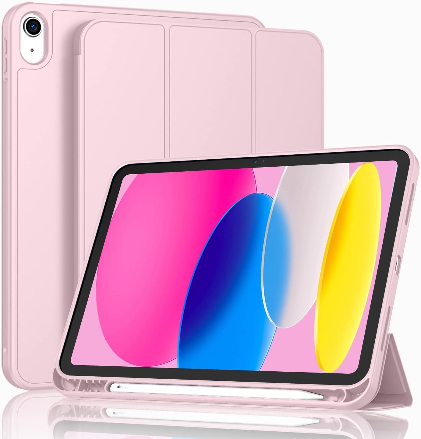 Case for Ipad (A16) 11 Inch 2025/Ipad 10Th Generation 10.9 Inch 2022, Slim Trifold Stand Protective Cover with Pencil Holder and Soft TPU Back,Support Auto Sleep/Wake (Black)