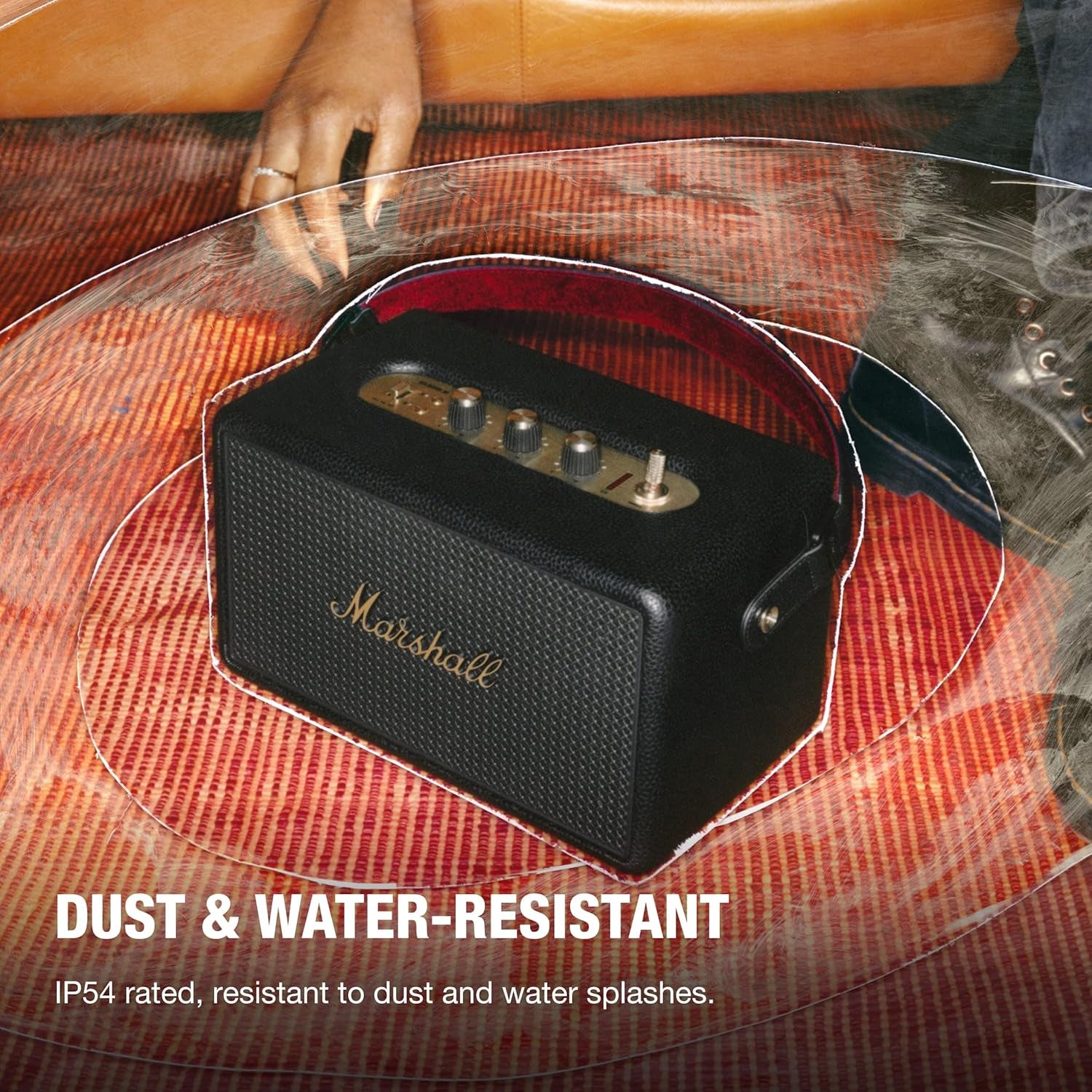Kilburn III Portable Bluetooth Speaker - Black & Brass