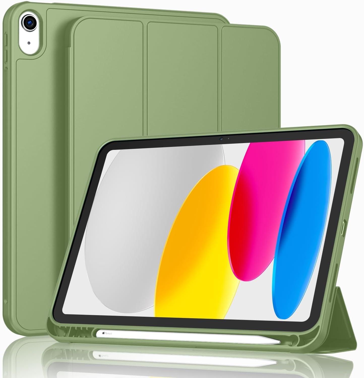 Case for Ipad (A16) 11 Inch 2025/Ipad 10Th Generation 10.9 Inch 2022, Slim Trifold Stand Protective Cover with Pencil Holder and Soft TPU Back,Support Auto Sleep/Wake (Black)