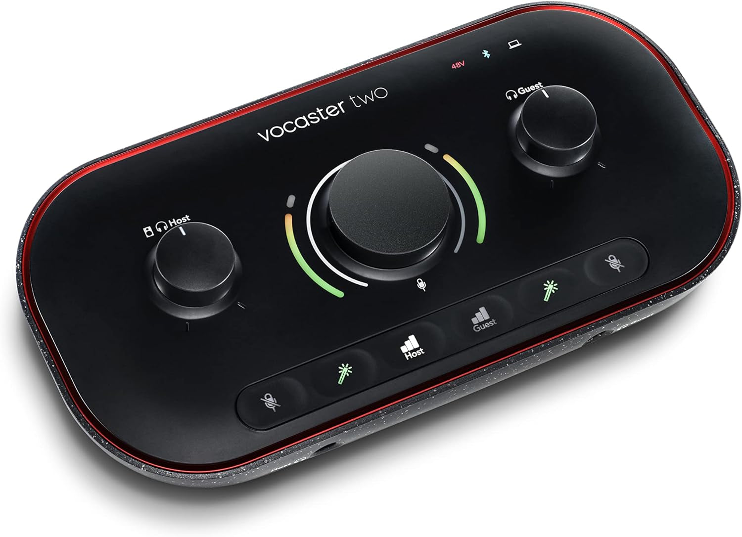 Vocaster One — Podcasting Interface for Recording as a Solo Creator. Use Auto Gain, Enhance, and Mute for Easy Podcasting. Small, Lightweight, and Powered by Computer