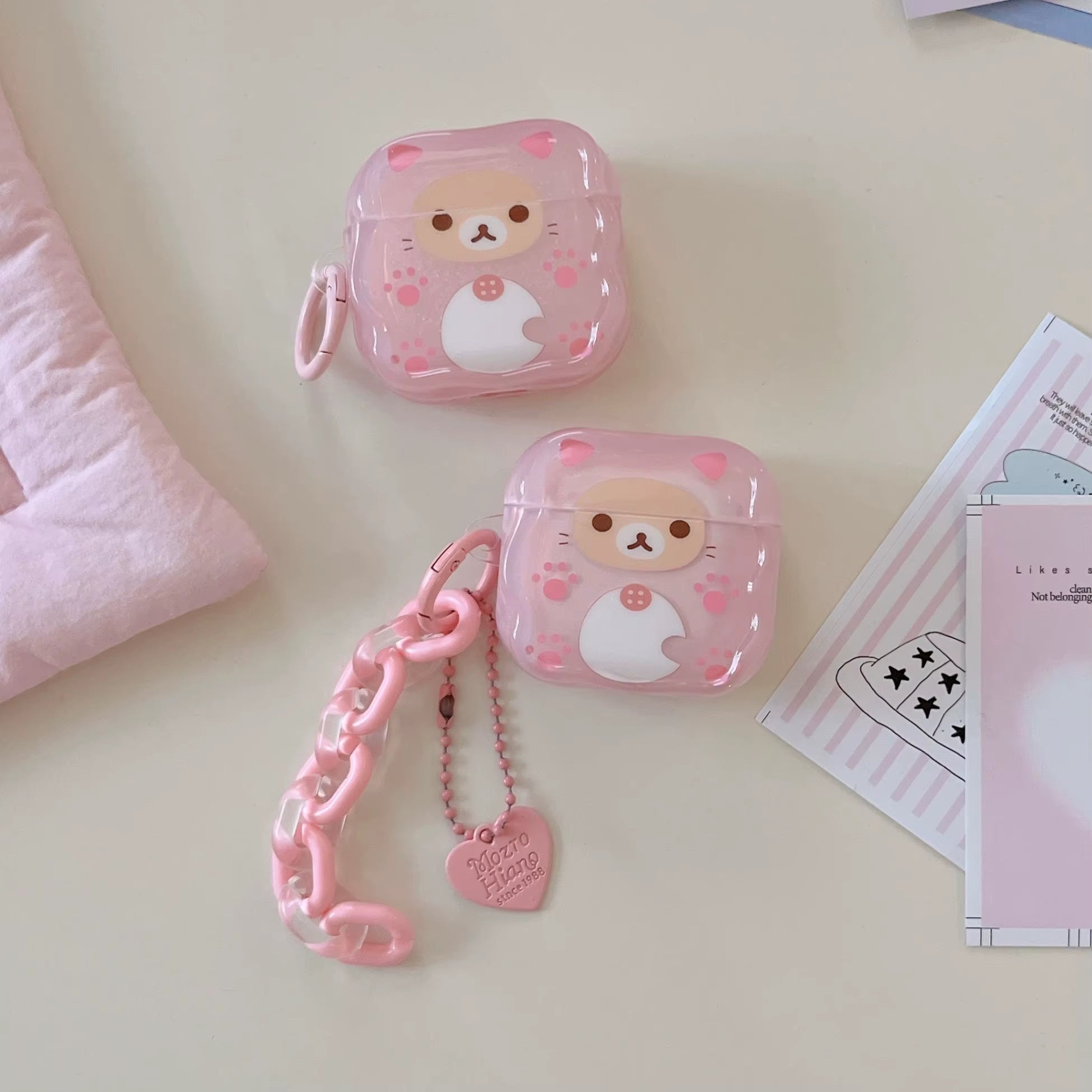 Carcasa Protectora para AirPods con Diseño Kawaii de Perrito y Osito Estilo Japonés | Compatible con AirPods 1, 2, 3, 4 y Pro 1, 2, 3