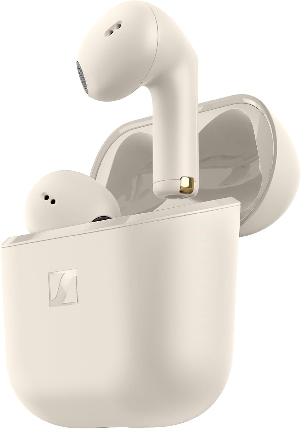 Sennheiser ACCENTUM Open Wireless - Auriculares Con Diseño Abierto, Sonido Dinámico Y Bluetooth 5.3, Resistencia a Salpicaduras IPX4, 28 Horas De Autonomía Y Estuche De Carga USB-C - Crema