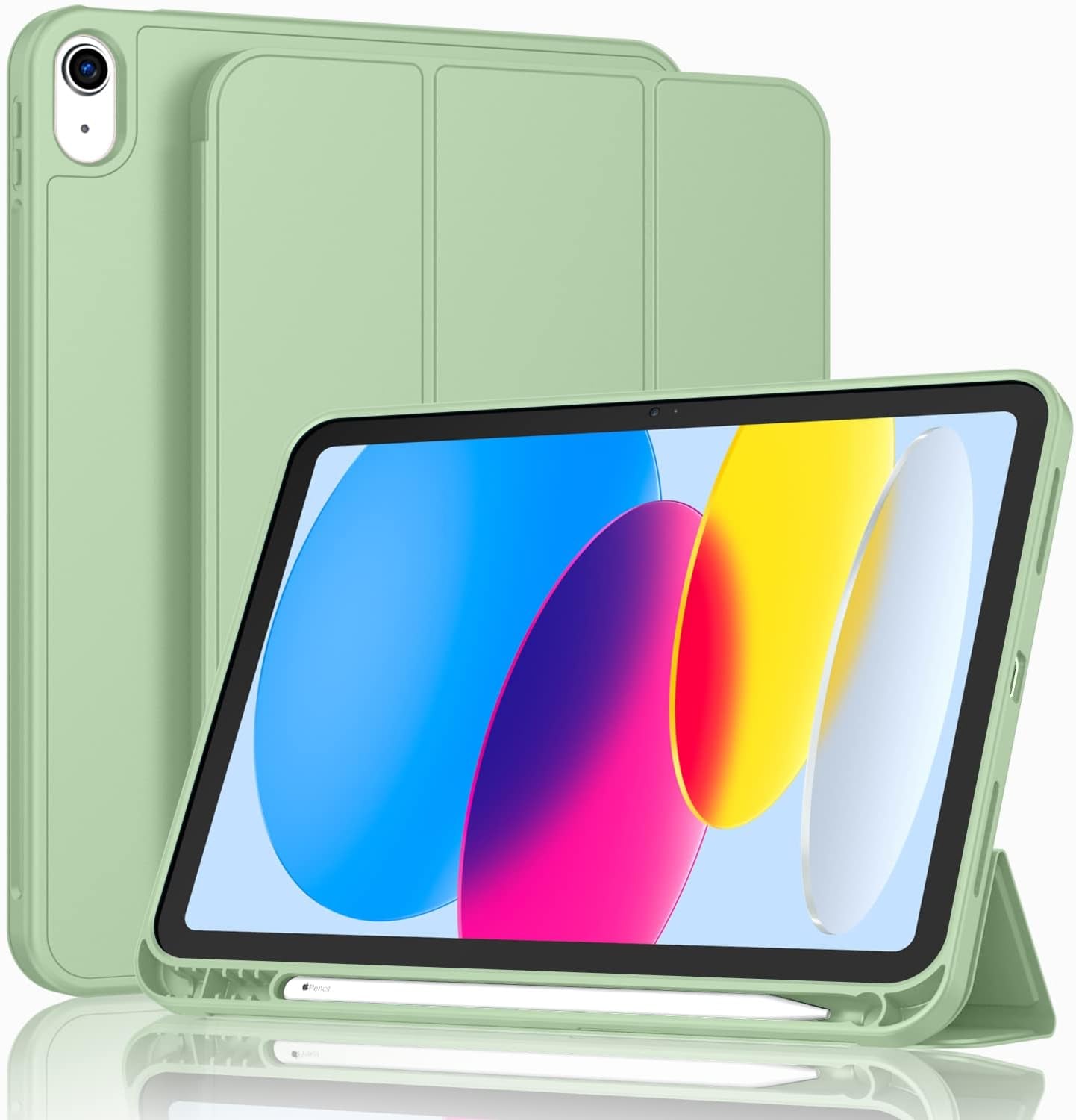Case for Ipad (A16) 11 Inch 2025/Ipad 10Th Generation 10.9 Inch 2022, Slim Trifold Stand Protective Cover with Pencil Holder and Soft TPU Back,Support Auto Sleep/Wake (Black)