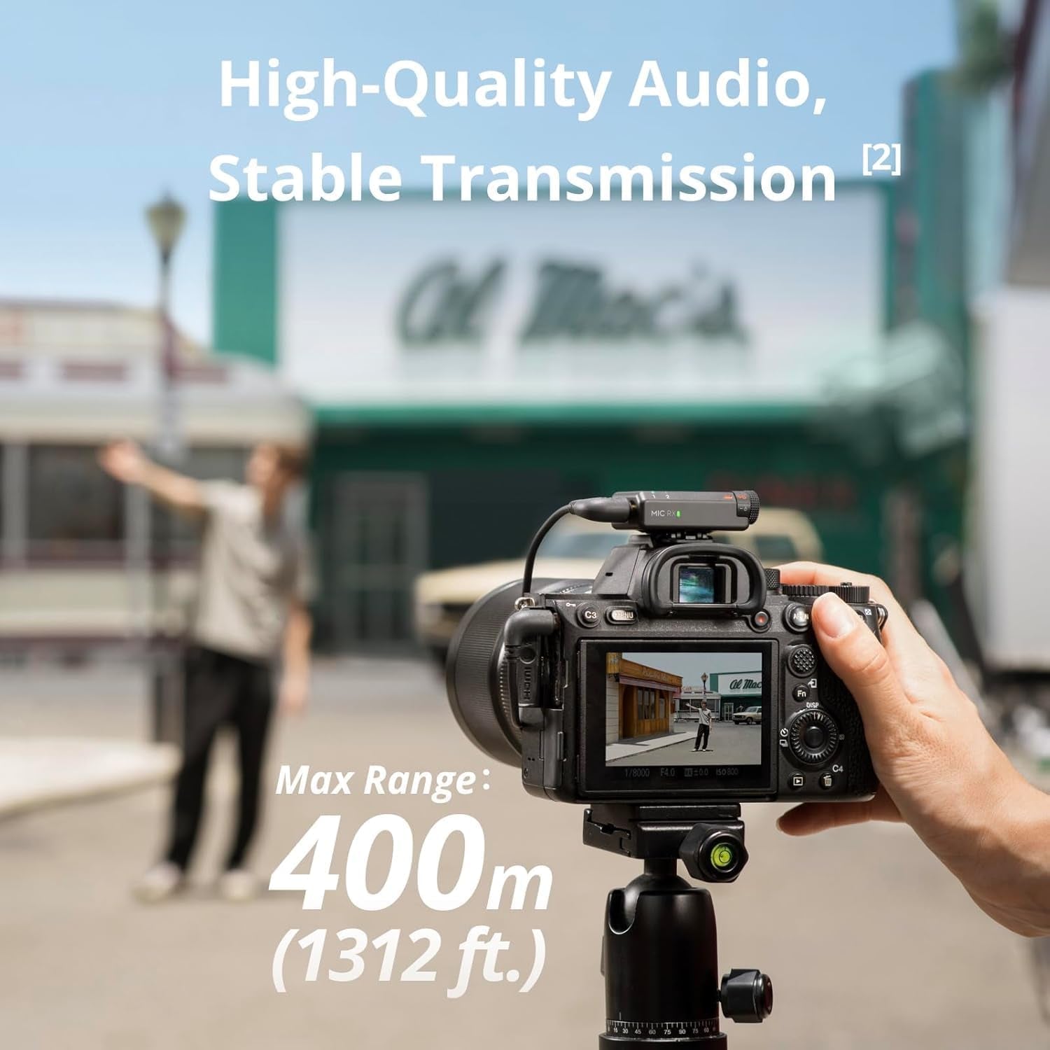 Mic Mini (2 TX + 1 RX + Charging Case), Ultralight, 48H Use, Noise Cancelling, Automatic Limiting, Wireless Microphone for Camera/Iphone/Android, Vlog, Streaming + 20W 2-Port Wall Charger