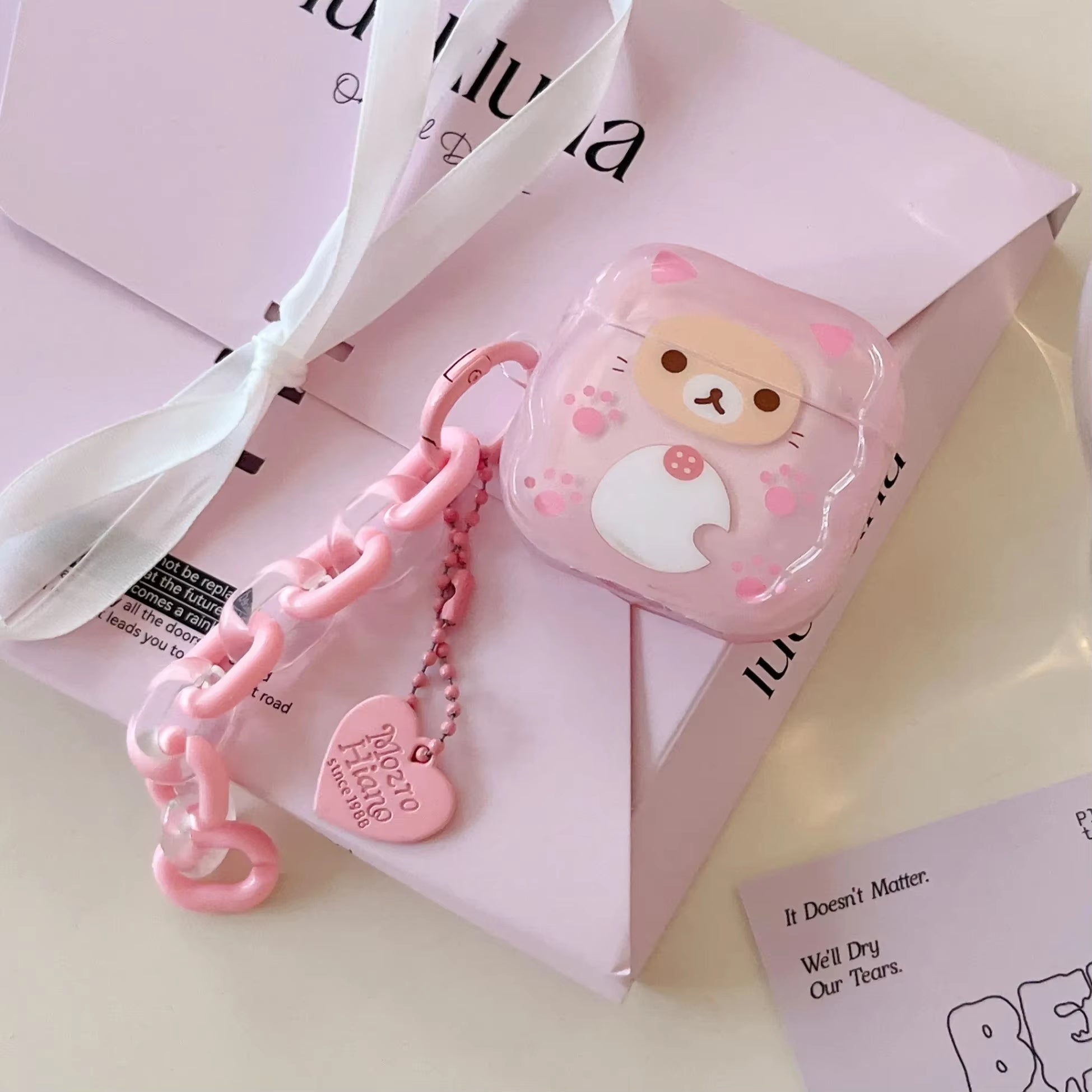 Carcasa Protectora para AirPods con Diseño Kawaii de Perrito y Osito Estilo Japonés | Compatible con AirPods 1, 2, 3, 4 y Pro 1, 2, 3