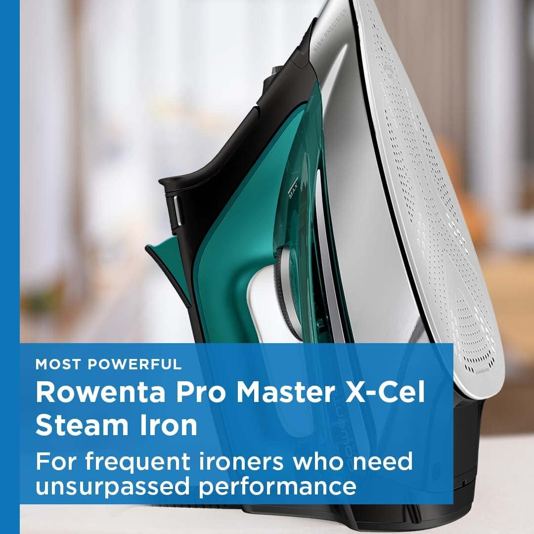 Pro Master Stainless Steel Soleplate Steam Iron for Clothes, 210 G/Min, 400 Microsteam Holes, Cotton, Wool, Poly, Silk, Linen, Nylon, 1775 Watts Iron Steamer for Clothes, Powerful Steam DW8360