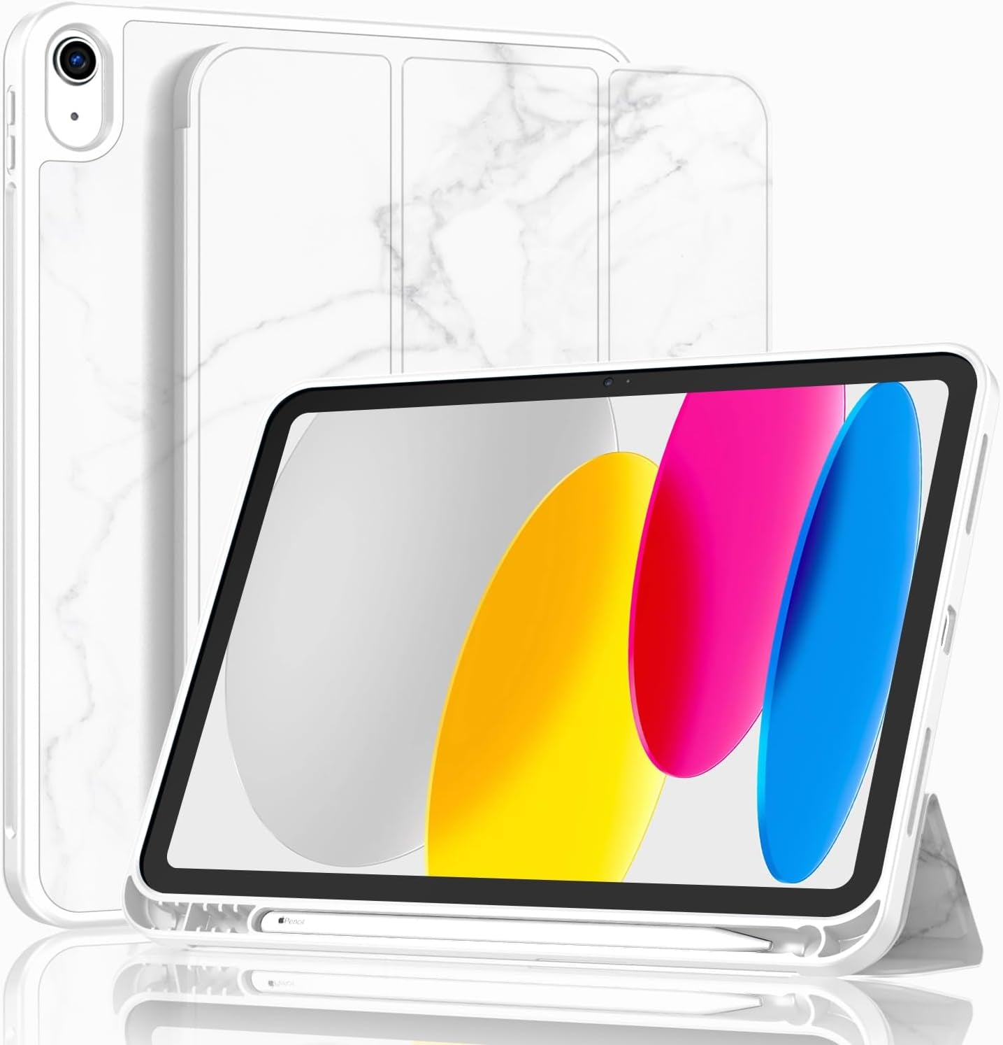 Case for Ipad (A16) 11 Inch 2025/Ipad 10Th Generation 10.9 Inch 2022, Slim Trifold Stand Protective Cover with Pencil Holder and Soft TPU Back,Support Auto Sleep/Wake (Black)