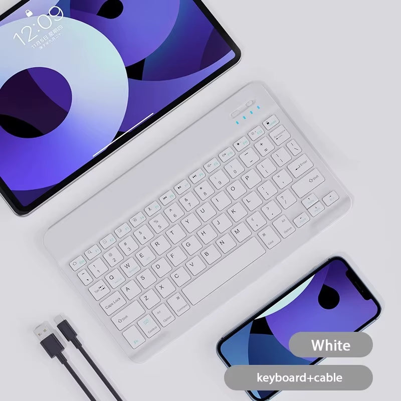 10 Inch Magnetic Tablet Keyboard for Ipad 2024 10.9 11 10.2 Bluetooth Rechargeable Keyboards for Xiaomi 6 Huawei Matepad 11.5