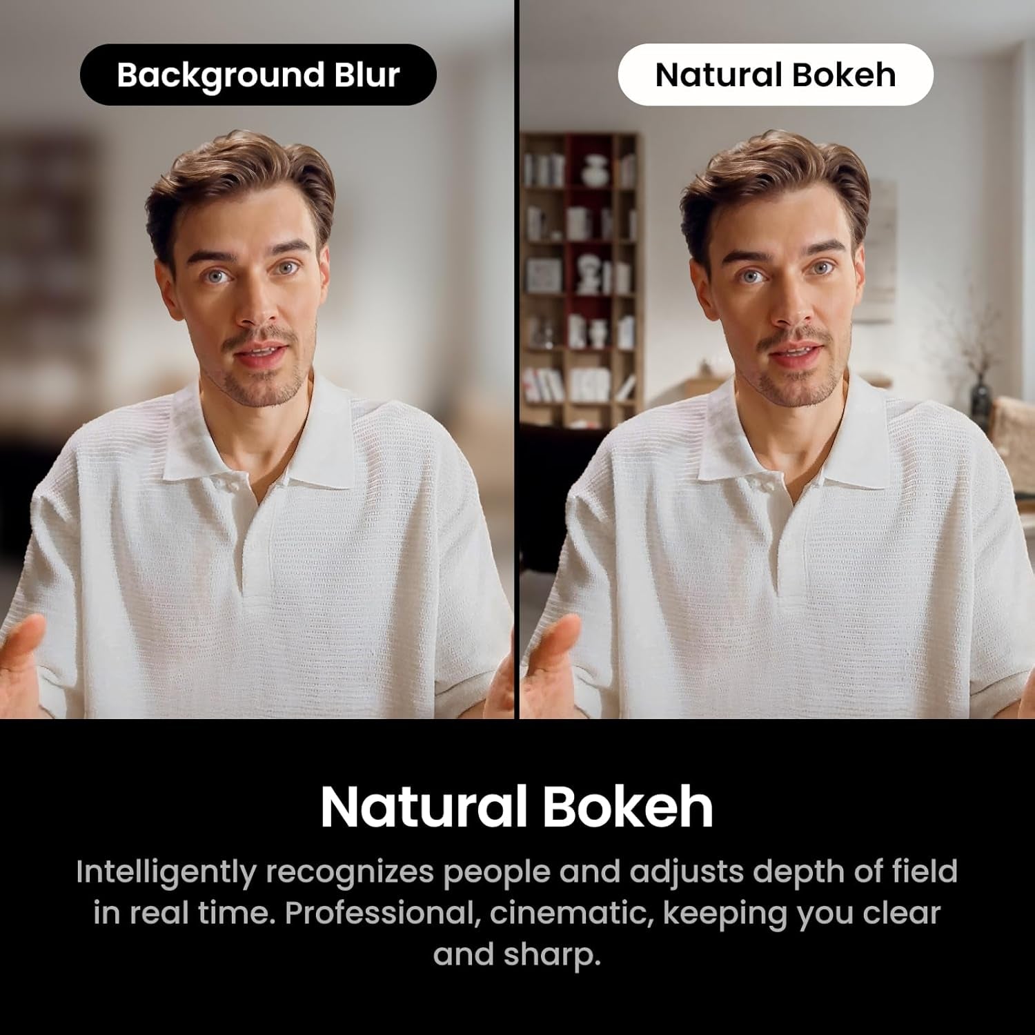 Link 2C Pro – 4K Webcam for Pc/Mac, 1/1.3” Sensor, Low-Light, Auto Framing, HDR, Directional Noise-Canceling Mics, Supports Stream Deck, Zoom, Teams, Twitch for Streaming or Meetings