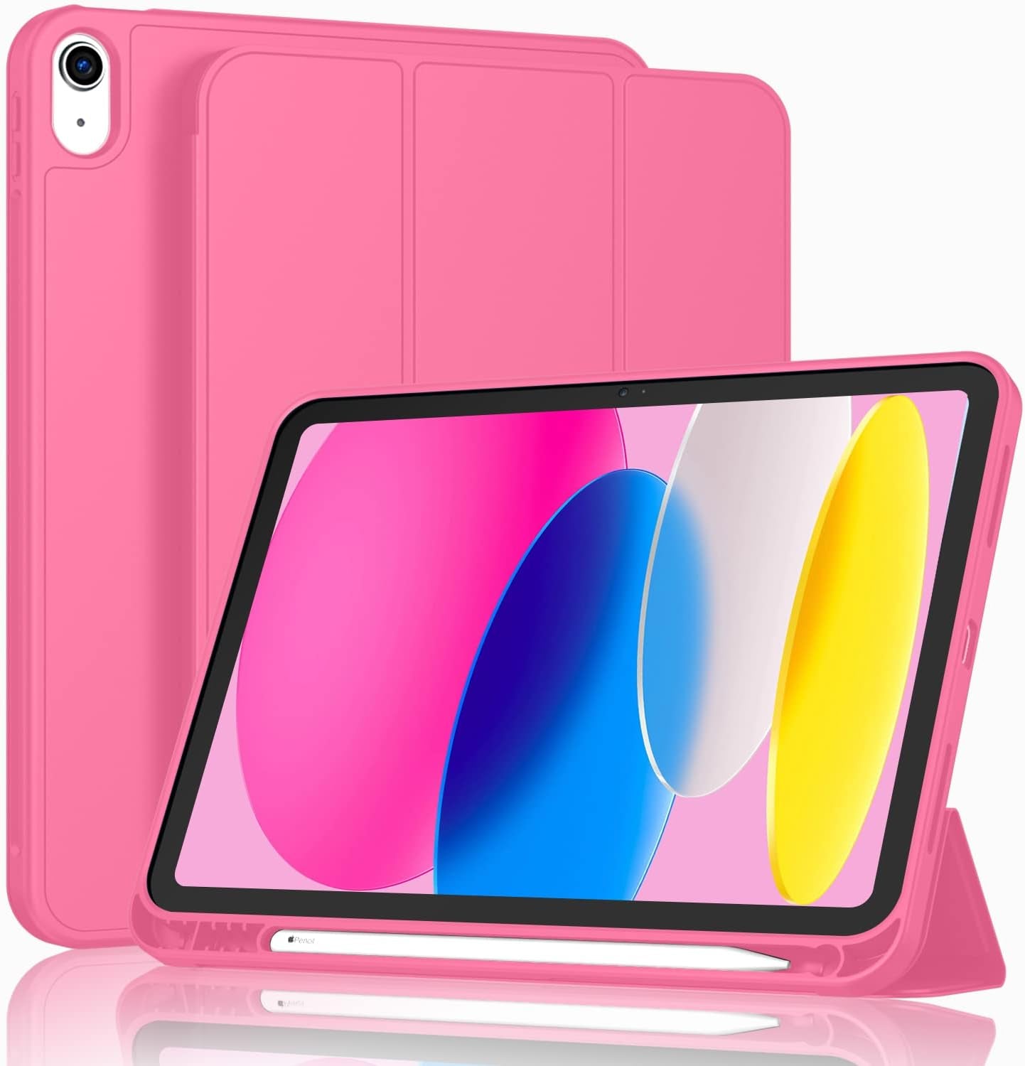 Case for Ipad (A16) 11 Inch 2025/Ipad 10Th Generation 10.9 Inch 2022, Slim Trifold Stand Protective Cover with Pencil Holder and Soft TPU Back,Support Auto Sleep/Wake (Black)