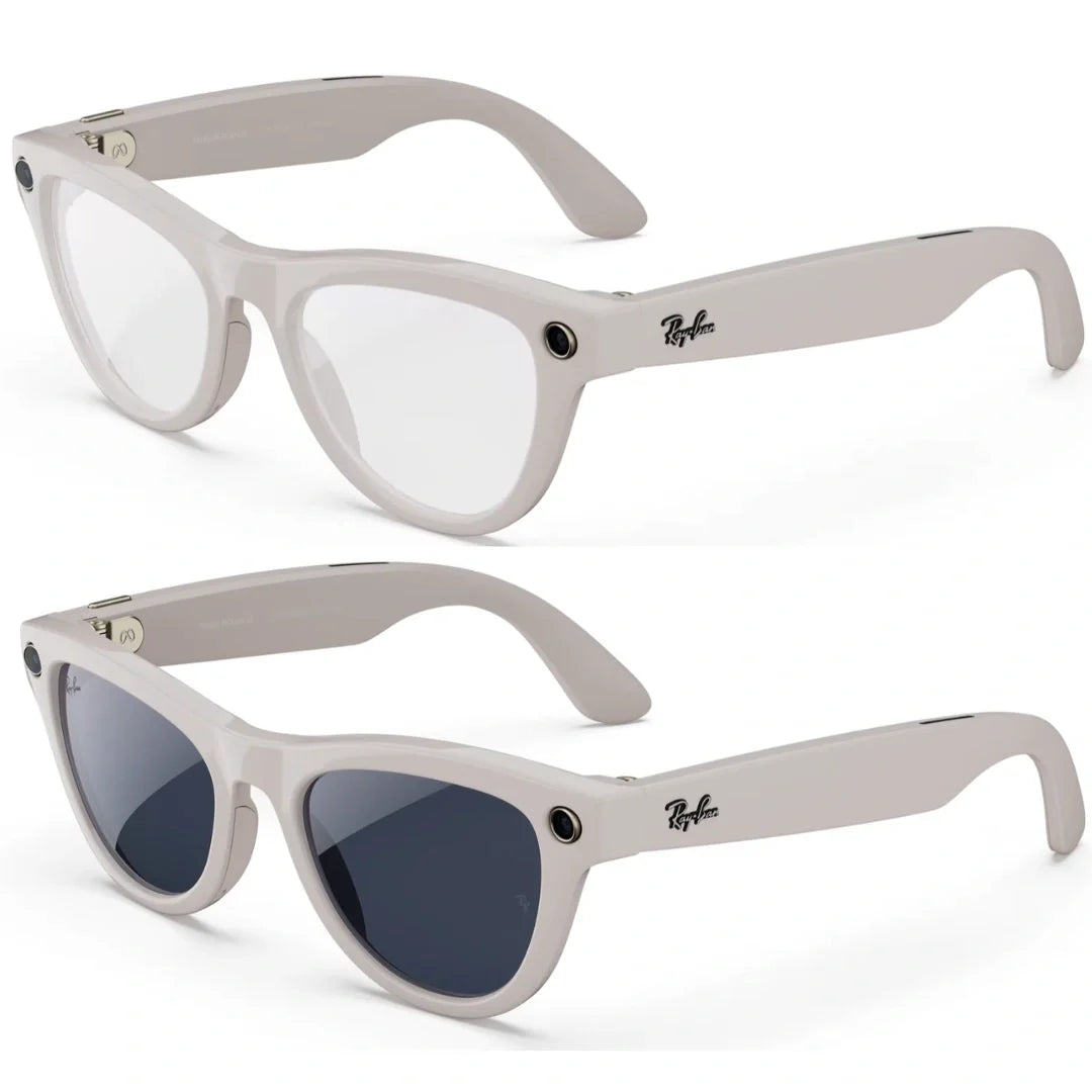 Dos pares de Ray Ban Meta blancos