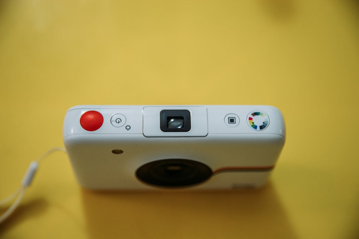 white and black camera lens