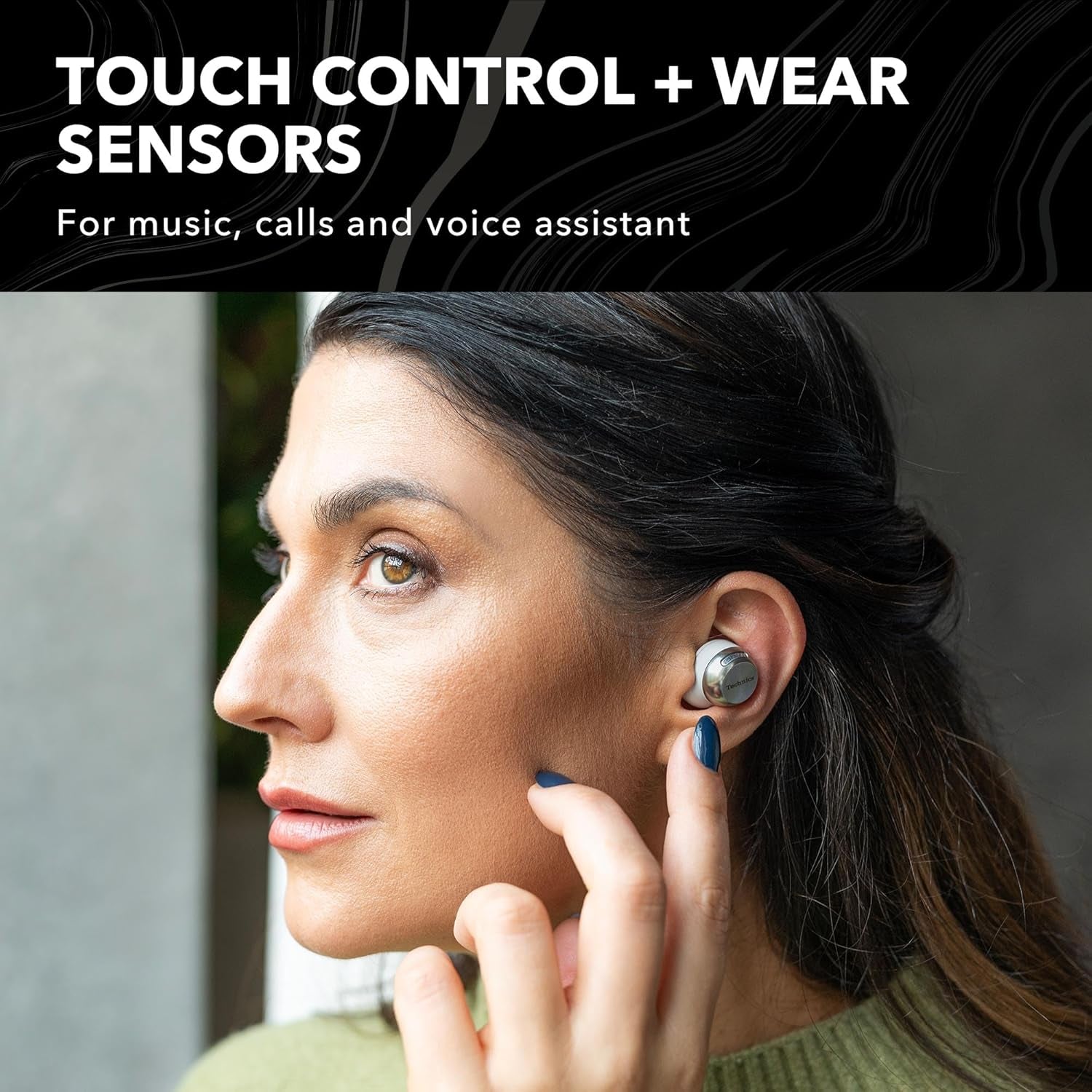 Reference Class Hi-Fi Wireless Earbuds, Dolby Atmos with Head Tracking, Adaptive Noise Cancelling, 3 Device Multipoint, 10-Hr Battery, Wireless Charging, Improved Fit - EAH-AZ100-S (Silver)