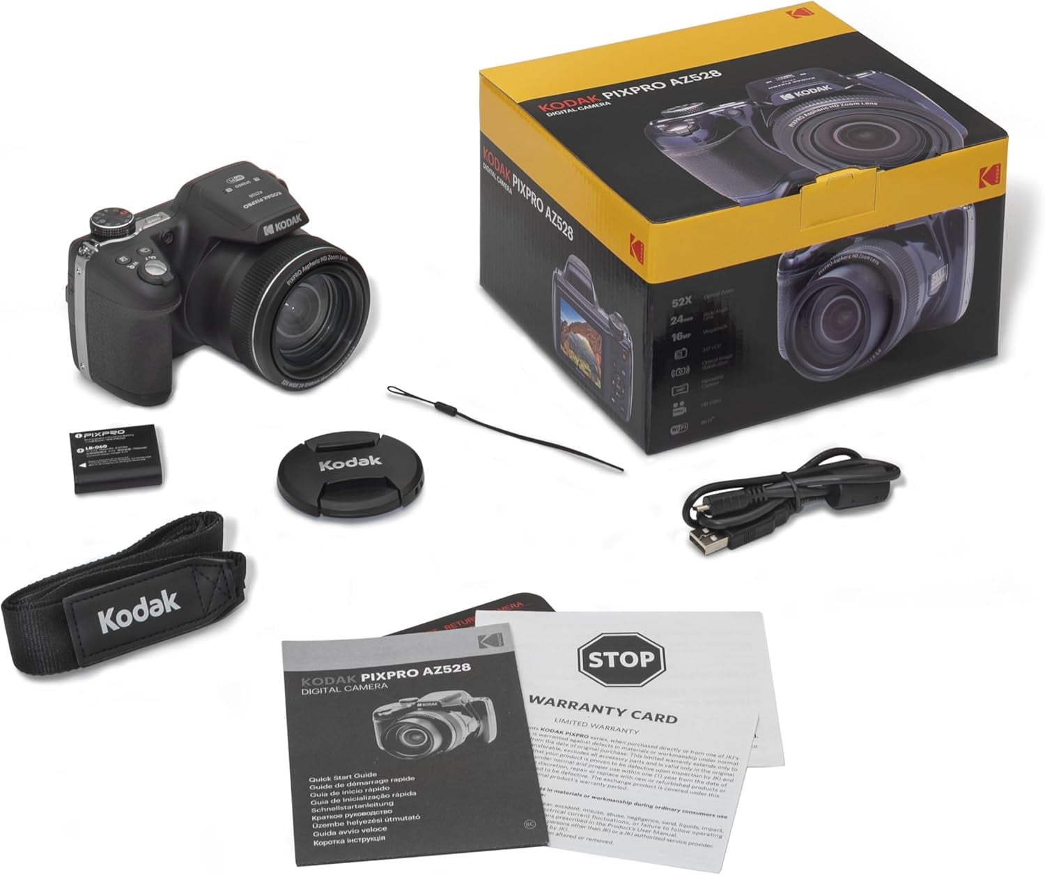 PIXPRO Astro Zoom AZ528-BK 16 MP Digital Camera with 52X Optical Zoom 24Mm Wide Angle Lens 6 Fps Burst Shooting 1080P Full HD Video Wi-Fi Connectivity and a 3" LCD Screen (Black)