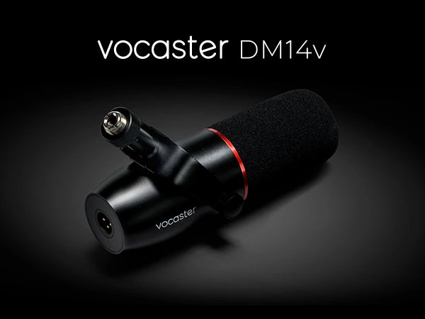 Micrófono Dinámico Focusrite Vocaster DM14v – Calidad Broadcast para Podcast con Filtro Anti-Pop Integrado