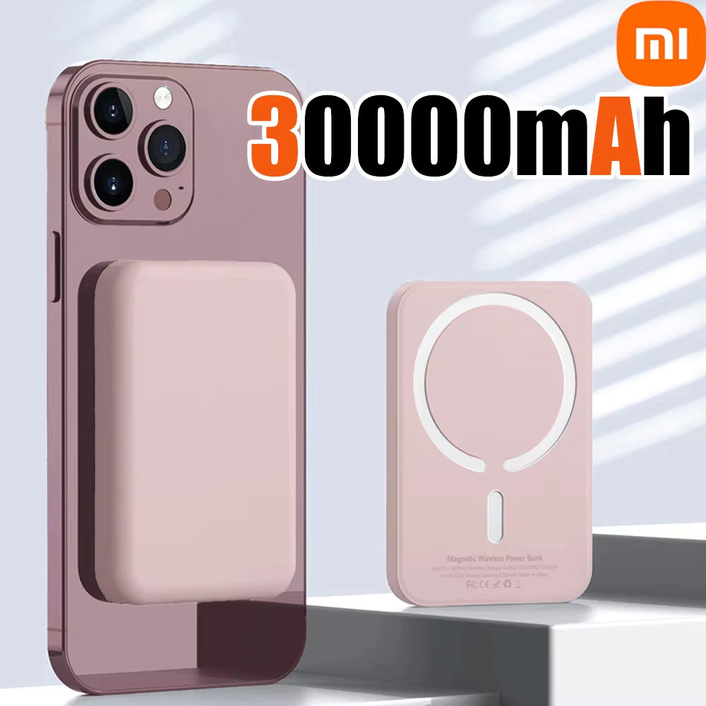 Power Bank Magnético Xiaomi de 500.000 mAh con Carga Rápida Inalámbrica de 25W. Batería Portátil de Gran Capacidad para iPhone (MagSafe), Samsung y Google Pixel