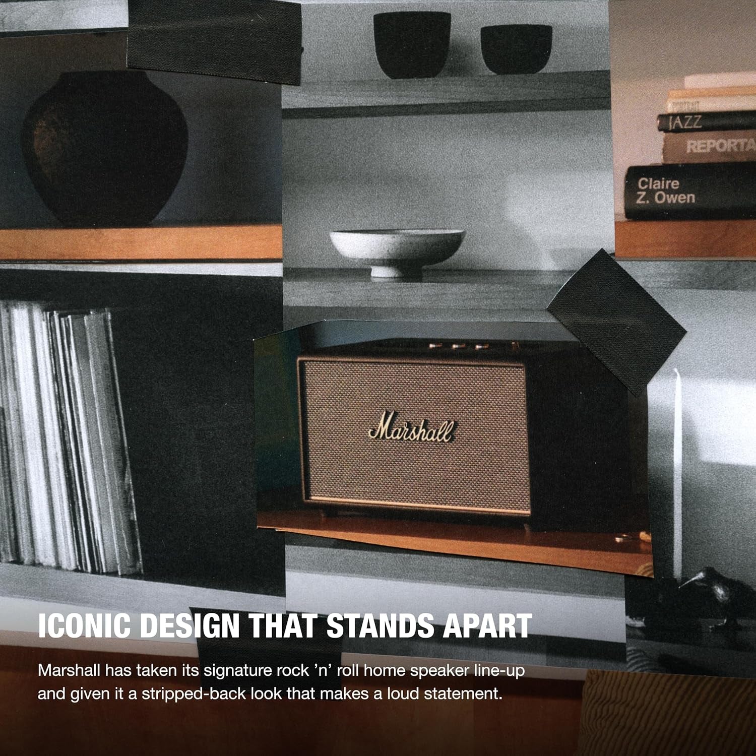 Stanmore III Bluetooth Home Speaker - Loud Stereo Sound with Bass and Treble Controls | Plug-In Powered | Record Player Compatible | RCA and 3.5 Mm Aux Inputs - Black
