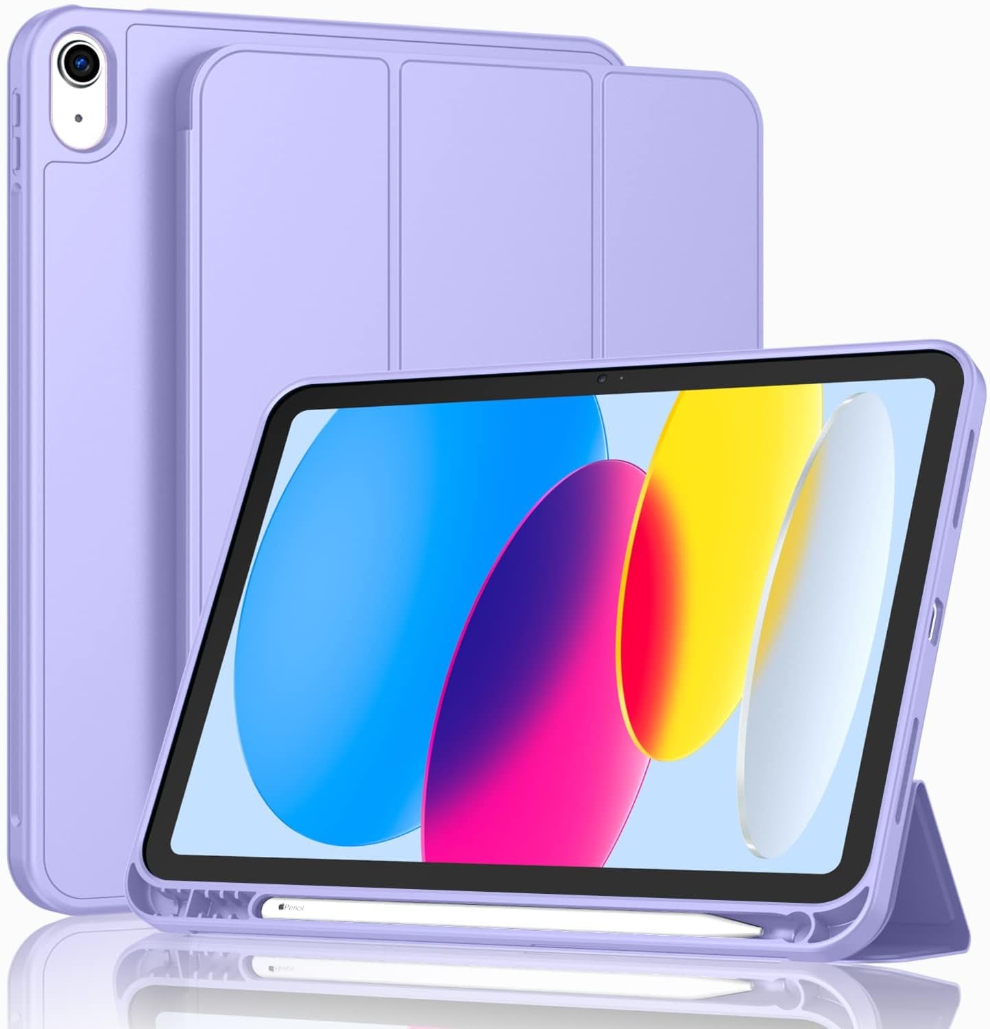 Case for Ipad (A16) 11 Inch 2025/Ipad 10Th Generation 10.9 Inch 2022, Slim Trifold Stand Protective Cover with Pencil Holder and Soft TPU Back,Support Auto Sleep/Wake (Black)