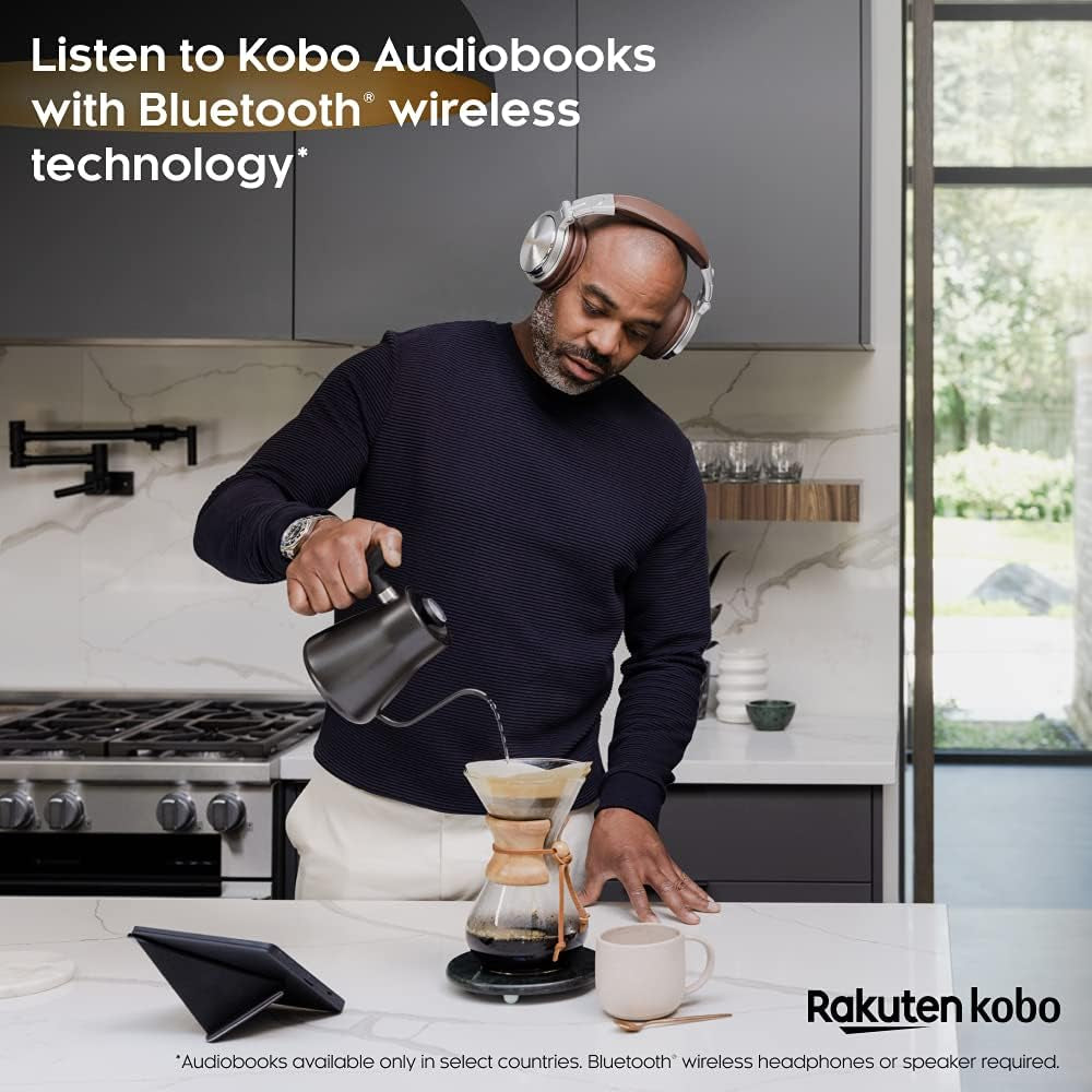 Sage | Ereader | 8” HD Glare Free Touchscreen | Waterproof | Adjustable Brightness and Color Temperature | Blue Light Reduction | Bluetooth | Wifi | 32GB of Storage | Carta E Ink Technology