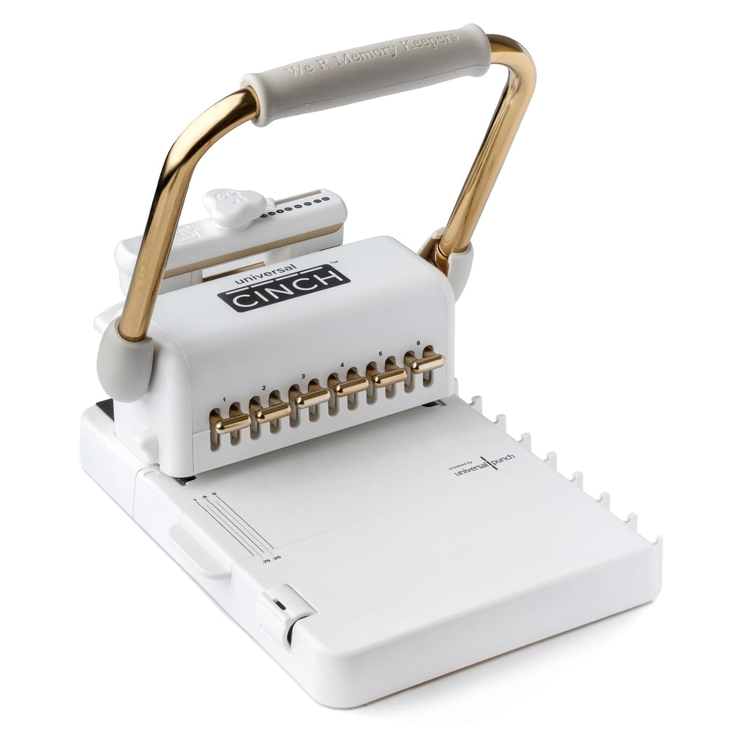 , Cinch Book Binding Machine 2, Pink/White, Easy to Use Design with Slide Ruler, Compatible with Wire or Spiral Coils, Make Professional Books, Notebooks, Calendars and More
