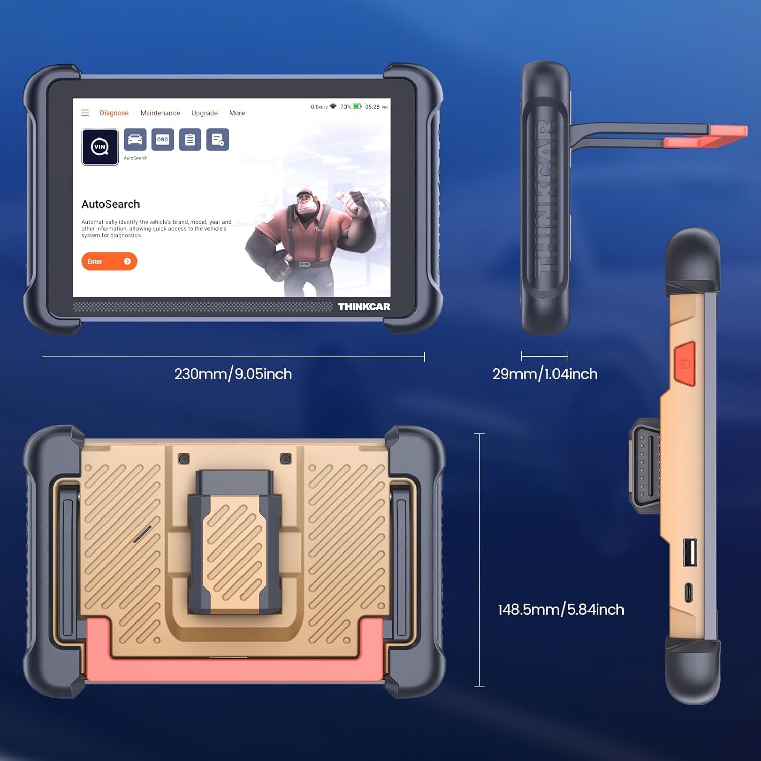 Bidirectional Scan Tool, THINKSCAN 689BT All System Automotive Diagnostic Tool, Bi Directional OBD2 Scanner with ECU Coding, 34 Services, FCA Autoauth, CANFD and Doip, Wireless Update