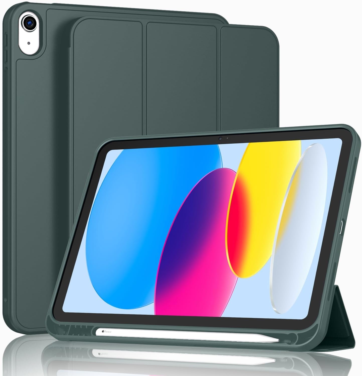 Case for Ipad (A16) 11 Inch 2025/Ipad 10Th Generation 10.9 Inch 2022, Slim Trifold Stand Protective Cover with Pencil Holder and Soft TPU Back,Support Auto Sleep/Wake (Black)
