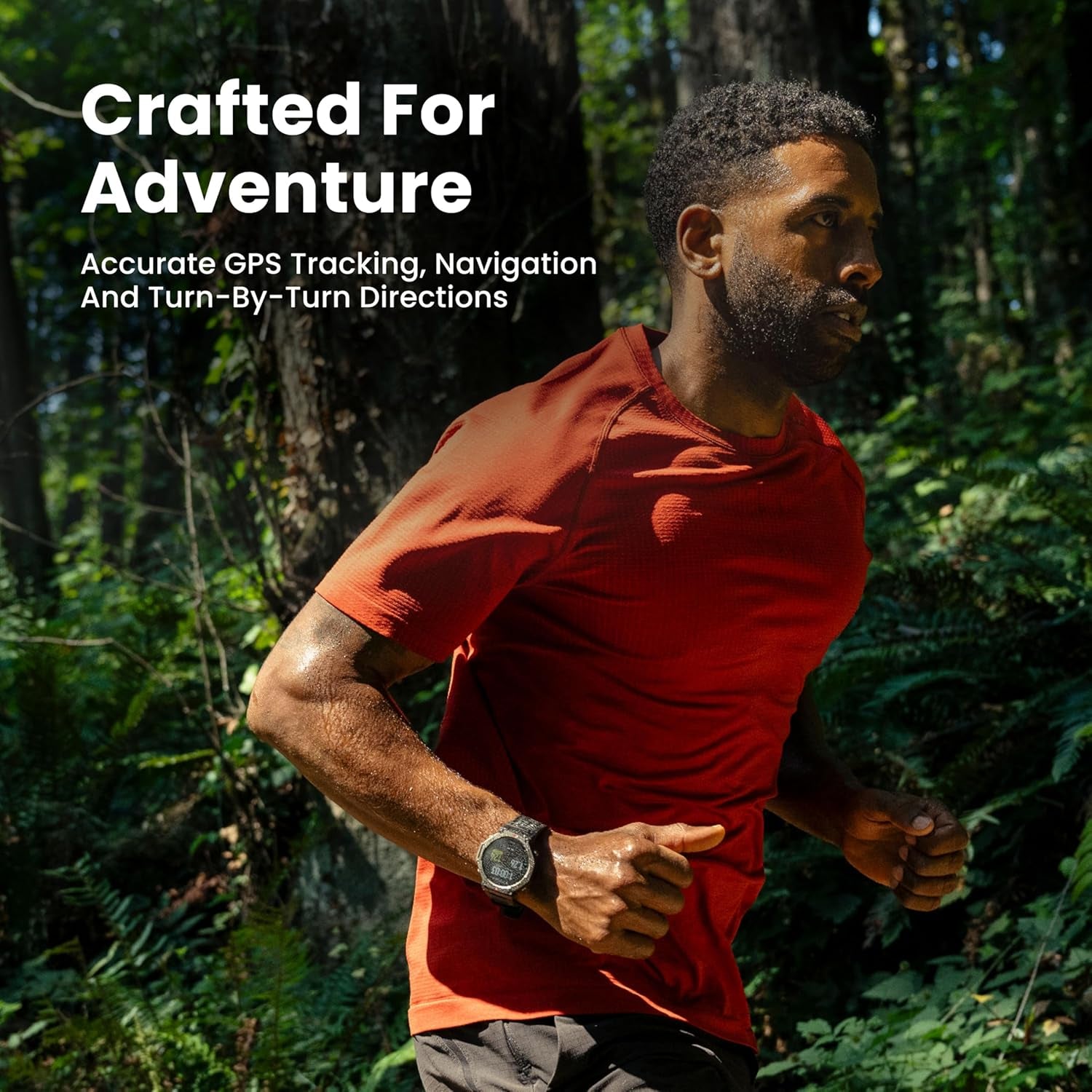 T-Rex 3 Outdoor Smart Watch 48Mm AMOLED Display, Offline Maps & Navigation, 6 Satellite Systems Dual Band GPS, 27 Days Battery Life, 170+ Sports Mode, 45M Freediving for Android, Iphone