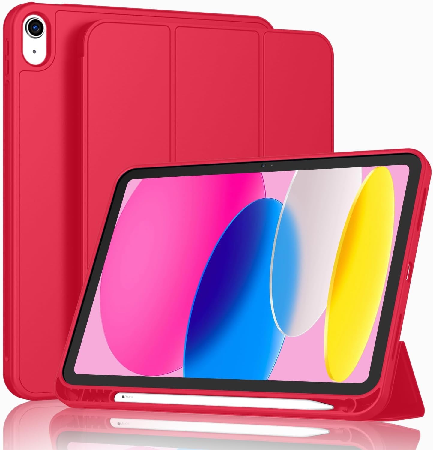 Case for Ipad (A16) 11 Inch 2025/Ipad 10Th Generation 10.9 Inch 2022, Slim Trifold Stand Protective Cover with Pencil Holder and Soft TPU Back,Support Auto Sleep/Wake (Black)