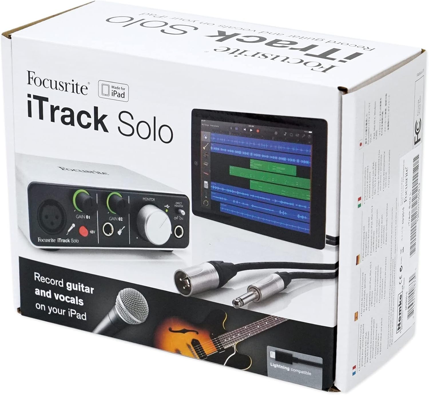 Itrack Solo Audio Interface for Mac, PC, and Ipad – USB Audio Interface for Recording, Streaming, and Podcasting with XLR, Line-In, and Professional Software Included