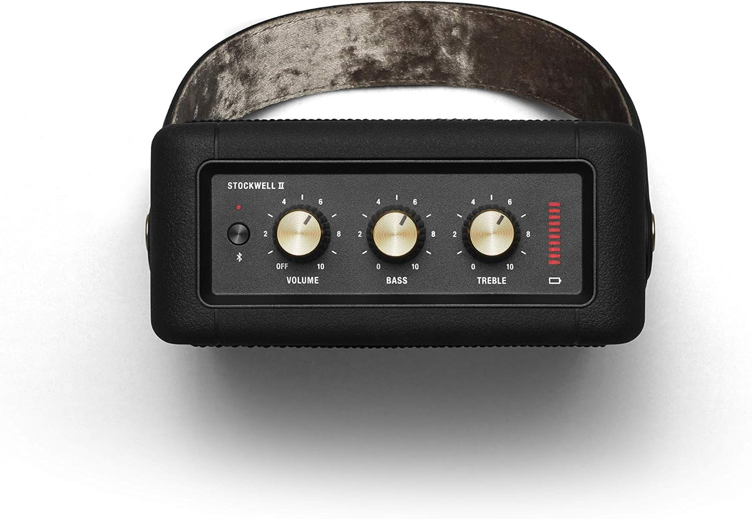 Stockwell II Portable Bluetooth Speaker, Black and Brass