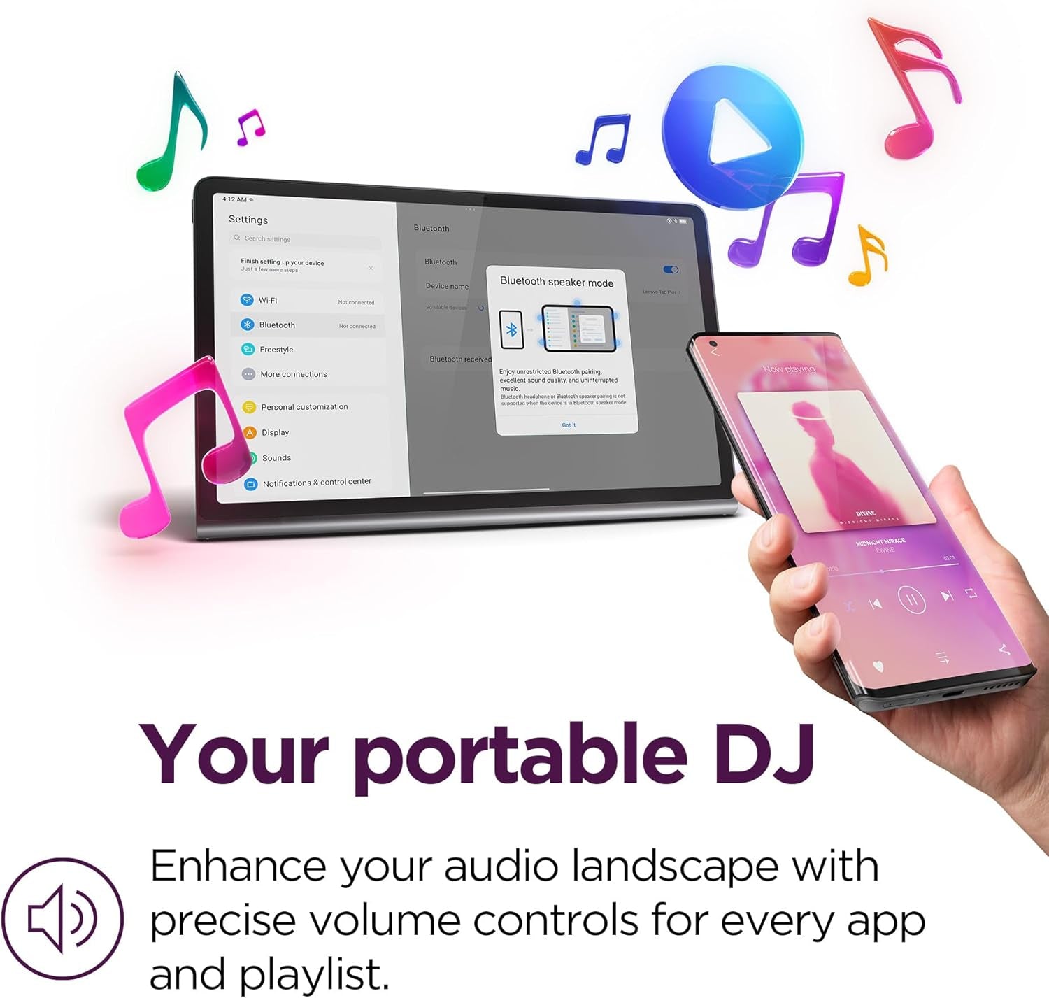 Tab plus - 2024 - Premium Entertainment Tablet - 8 JBL® Speakers - 11.5" 2K LCD Touch Display - 8GB Memory - 128GB Storage - Mediatek™ Helio G99 - Folio Case Included - Luna Grey