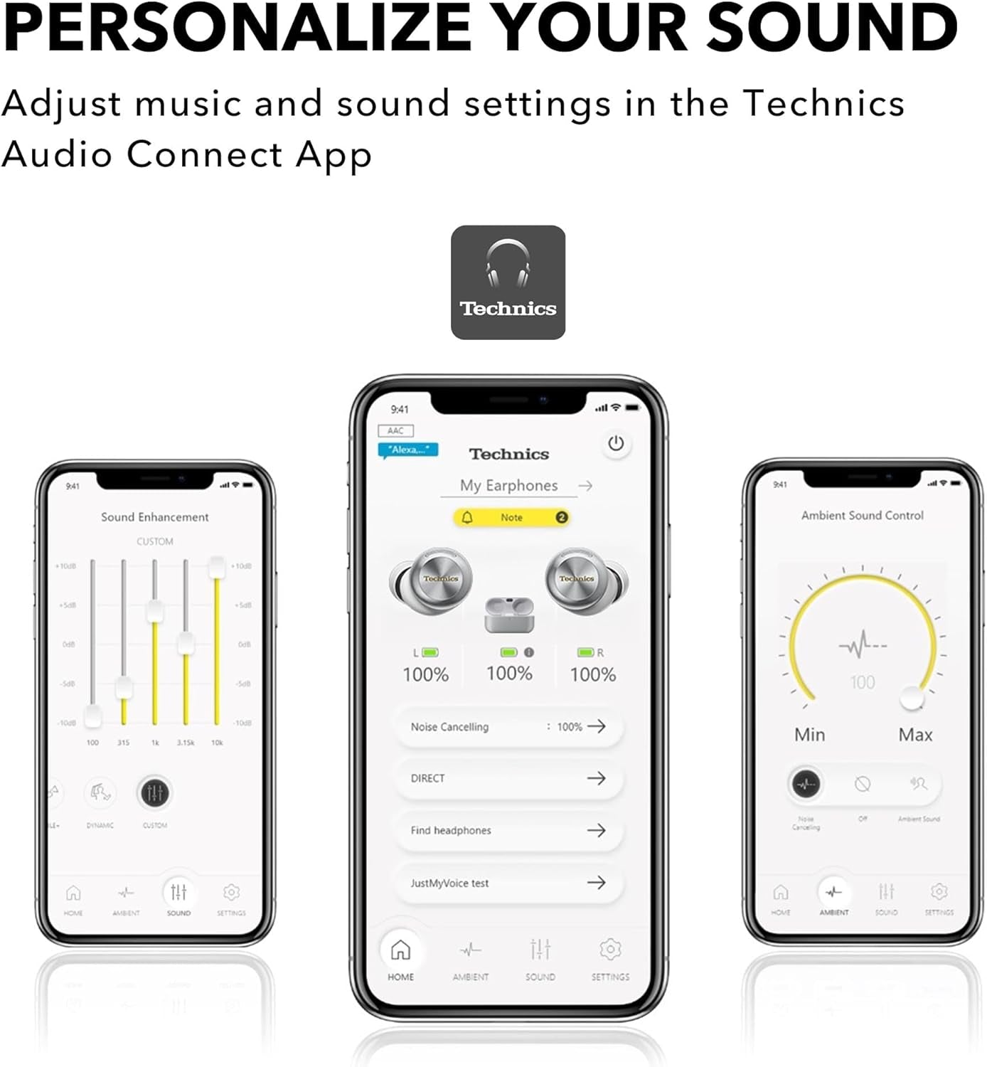 Reference Class Hi-Fi Wireless Earbuds, Dolby Atmos with Head Tracking, Adaptive Noise Cancelling, 3 Device Multipoint, 10-Hr Battery, Wireless Charging, Improved Fit - EAH-AZ100-S (Silver)