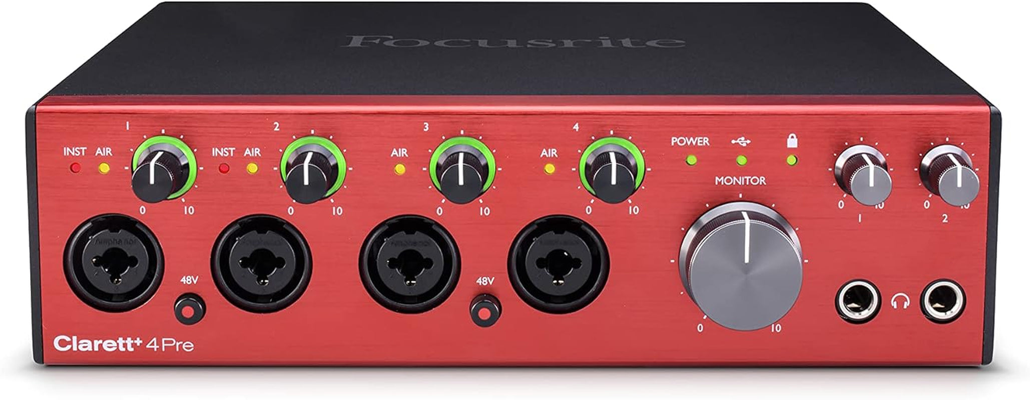 Clarett+ 2Pre USB-C Bus-Powered Audio Interface for Music Production, with Two Professional Quality Pre-Amps and Powerful and Transparent Headphone Outputs/Instrument Inputs