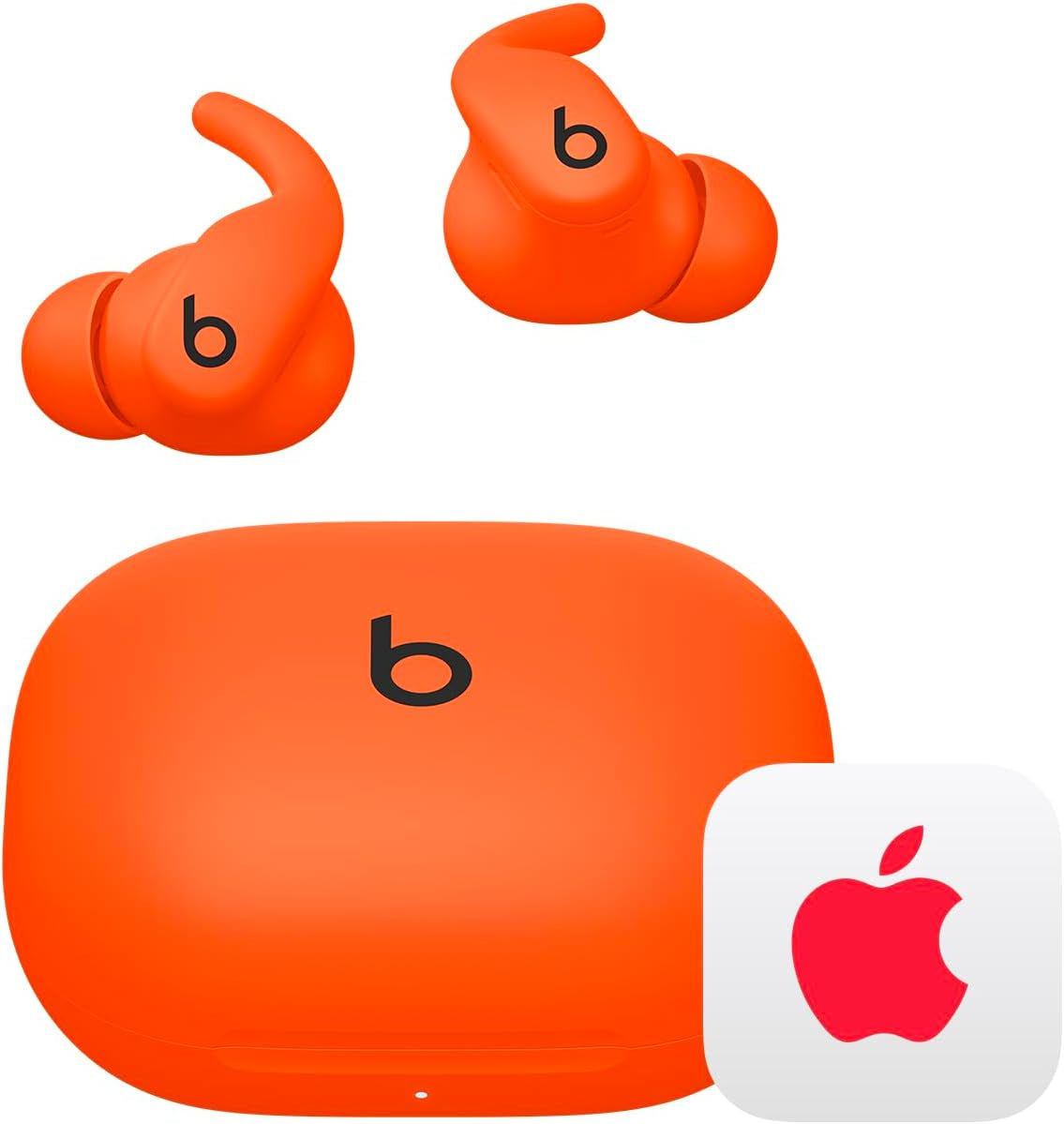 Power Fit - Wireless Noise Cancelling Workout Earbuds with Secure-Fit Wingtips, up to 30-Hour Battery Life, Sweat & Water Resistant, Apple & Android Compatible - Spark Orange