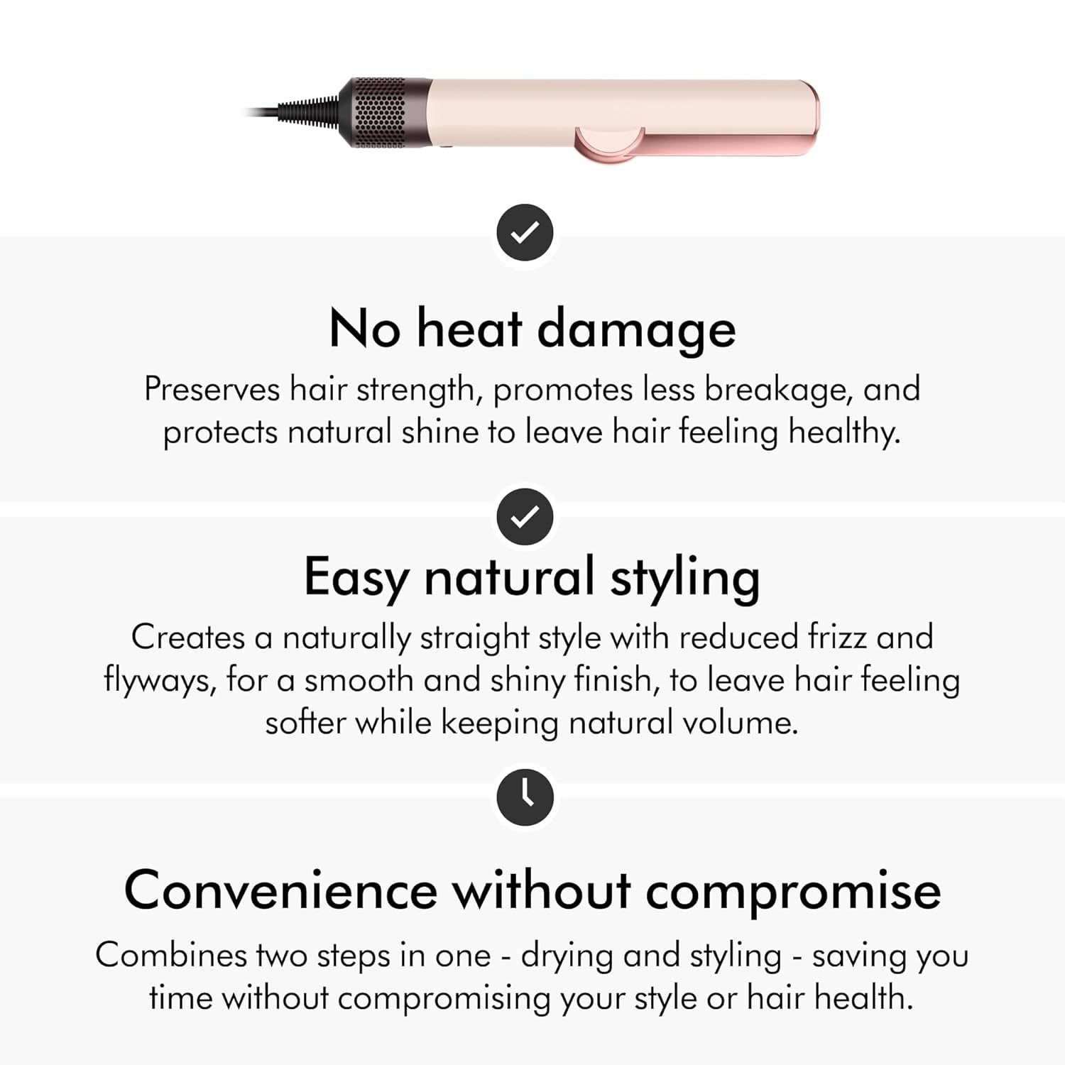 Airstrait™ Straightener, Wet to Dry Hair Straightener, No Heat Damage, No Hot Plates, All Hair Types