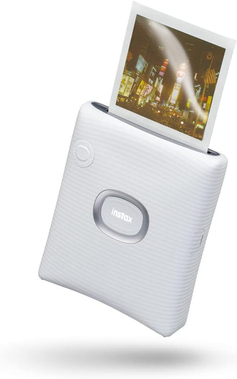 Impresora Fotográfica Fujifilm Instax Square Link – Fotos Cuadradas Bluetooth con Realidad Aumentada y App Instax Connect - Blanco