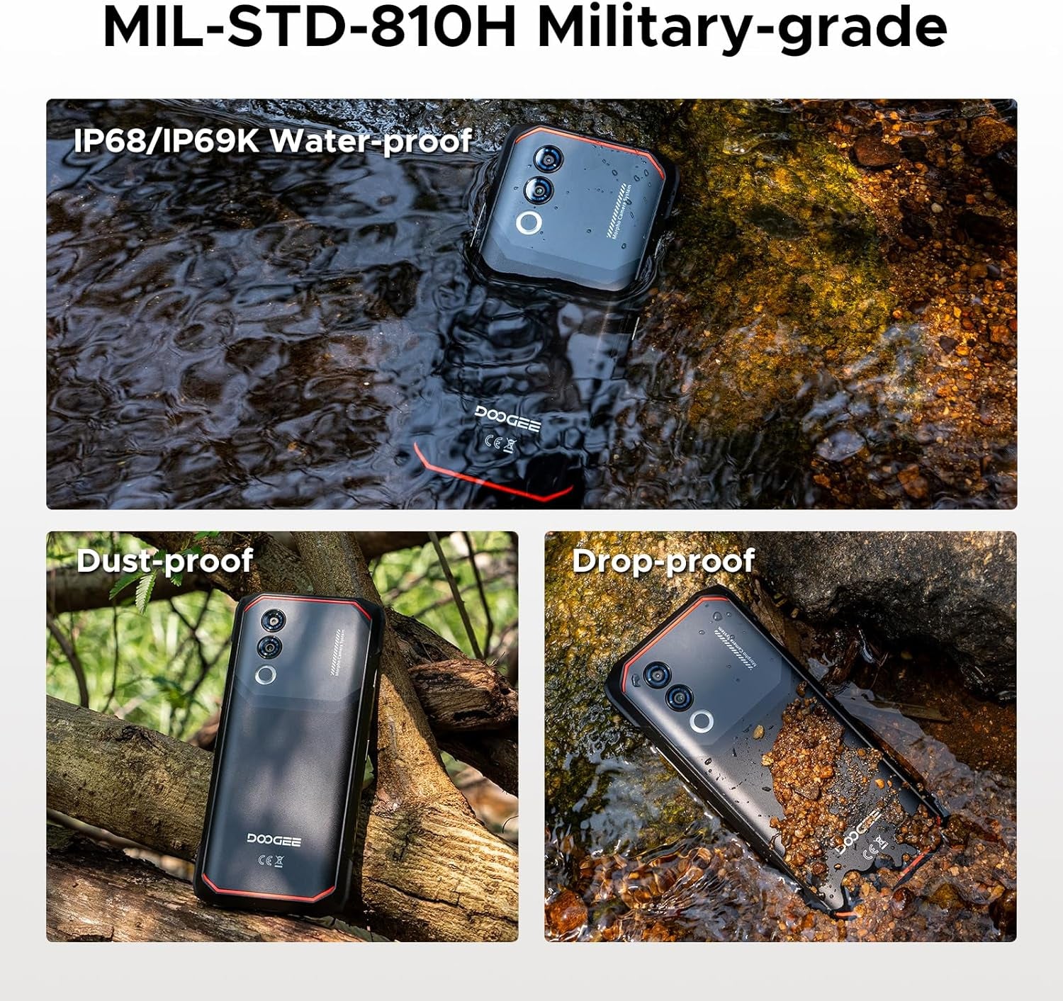 Blade 20 Turbo AI 5G Rugged Phone Unlocked,10300Mah/33W,Android 15 Rugged Smartphone,32Gb+256Gb/Tf 2Tb,Dimensity 7050,6.6”HD + 90Hz,50Mp+16Mp,Face Id/Nfc/Wifi6/Ip68/Ip69K/3 Card Slot,Black