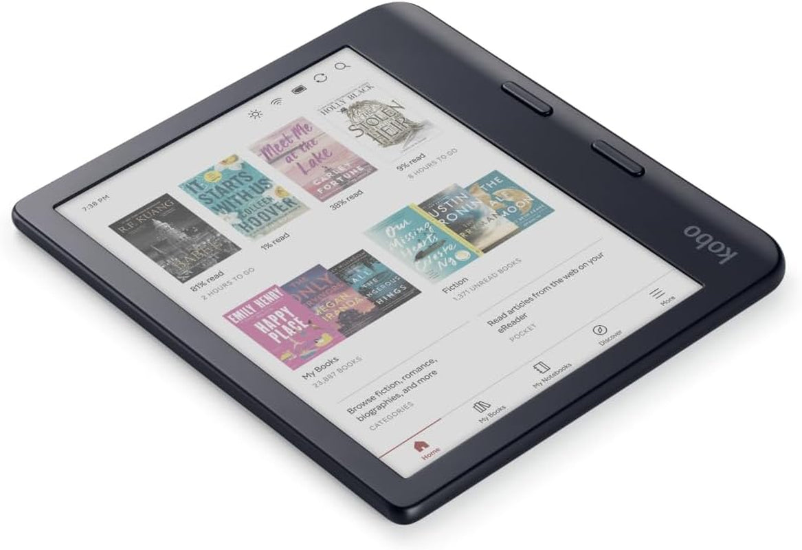 Libra Colour | Ereader | 7” Glare-Free Colour E Ink Kaleido™ 3 Display | Dark Mode Option | Audiobooks | Waterproof | Black