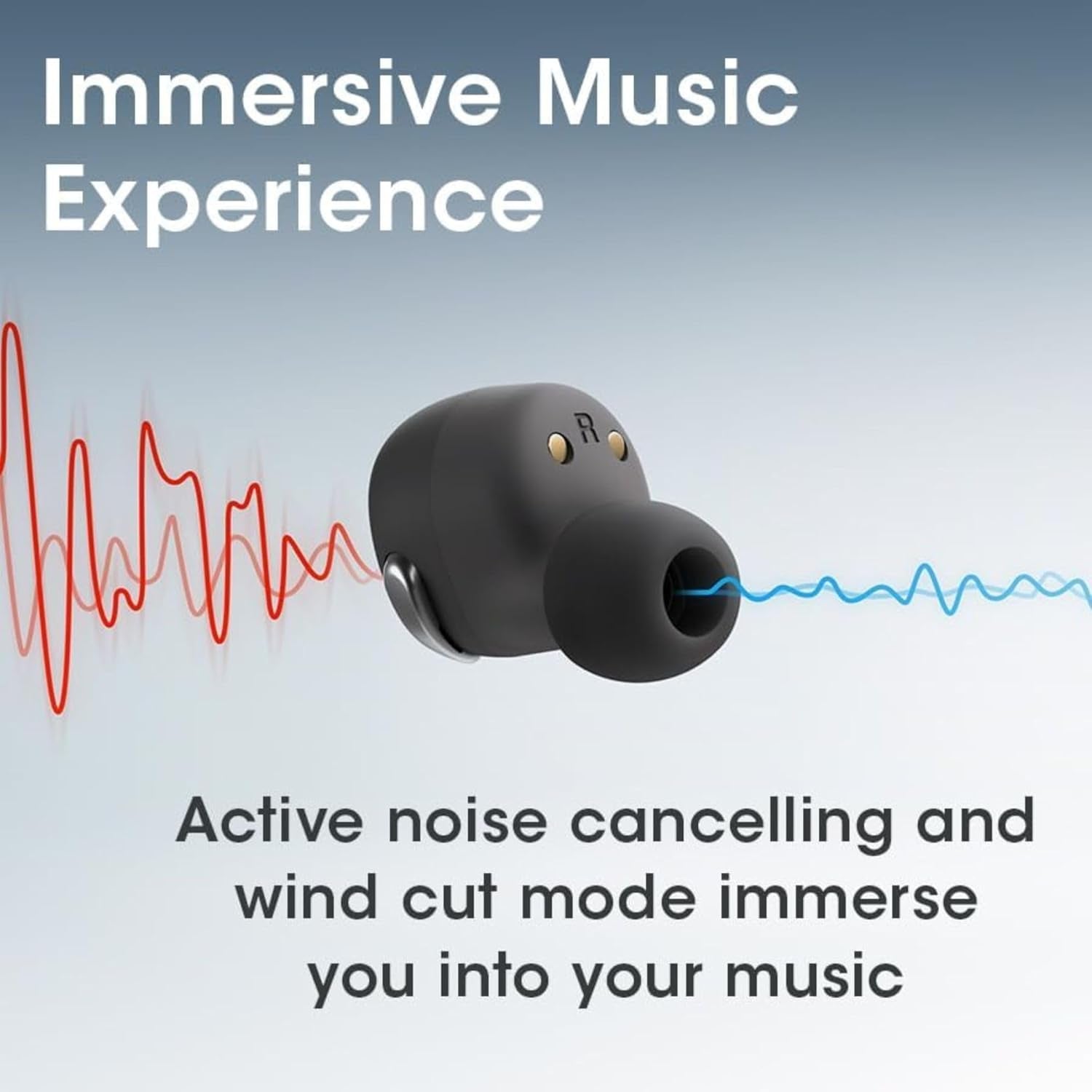 True Wireless Compact Earbuds – Active Noise Cancelling, up to 27 Hours Playback, Low Latency Mode - IPX4 Sweat/Rain Proof, Quick Charge Case, Mic