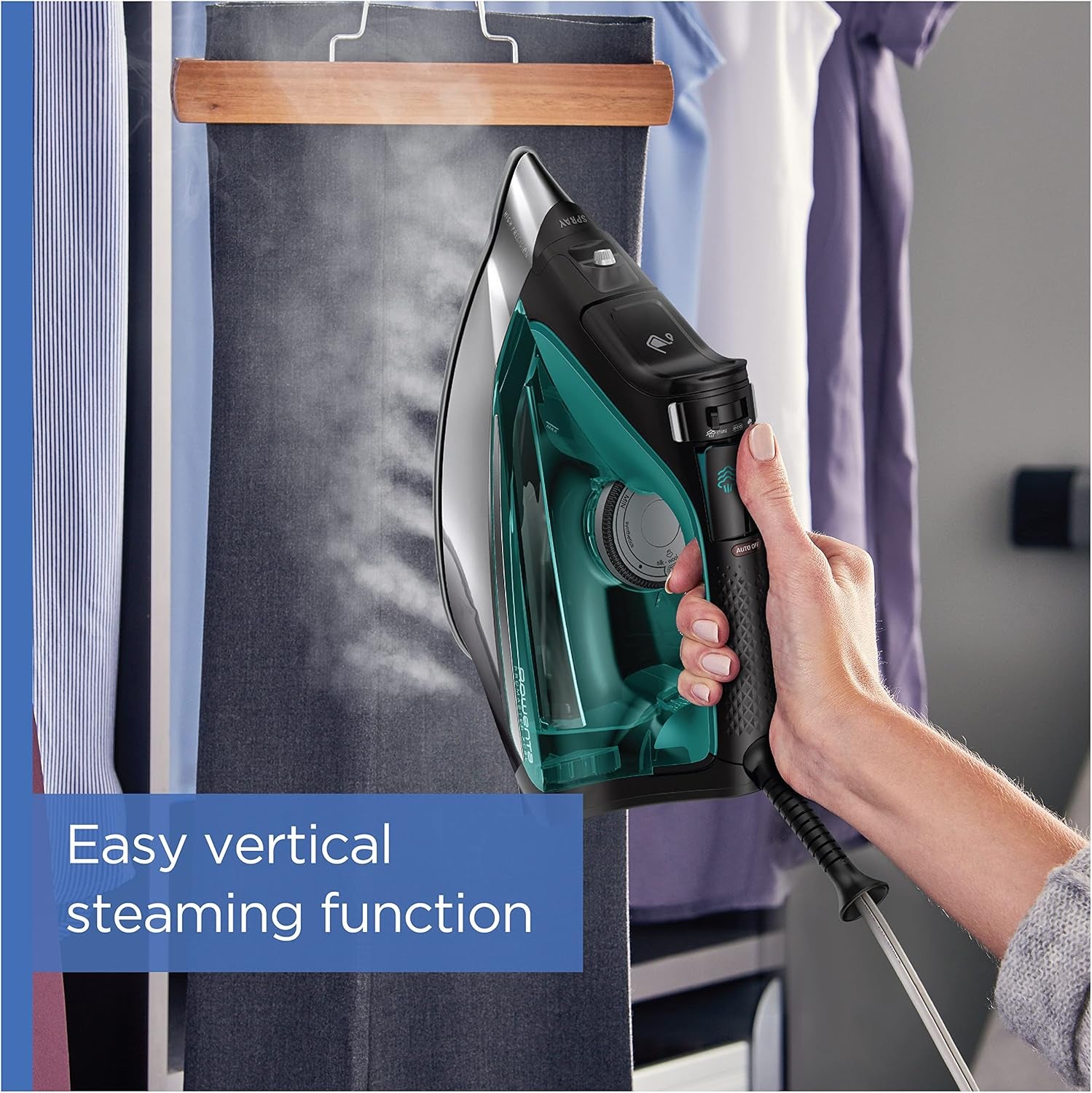 Pro Master Stainless Steel Soleplate Steam Iron for Clothes, 210 G/Min, 400 Microsteam Holes, Cotton, Wool, Poly, Silk, Linen, Nylon, 1775 Watts Iron Steamer for Clothes, Powerful Steam DW8360