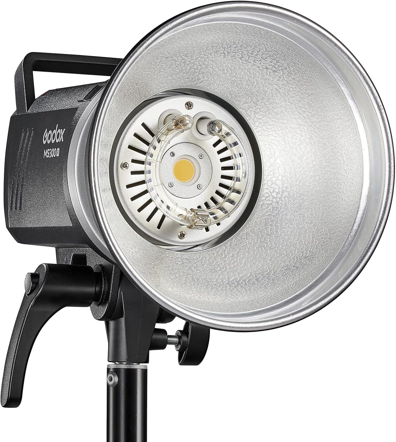 MS300V MS300-V Compact Studio Strobe Flash Light - 300W,GN58 0.1-1.8S Recycle Time,2.4G X System,Bowens Mount LED Modeling Lamp for Photographic Studio Portrait Shooting(Ms300 Upgraded Version)