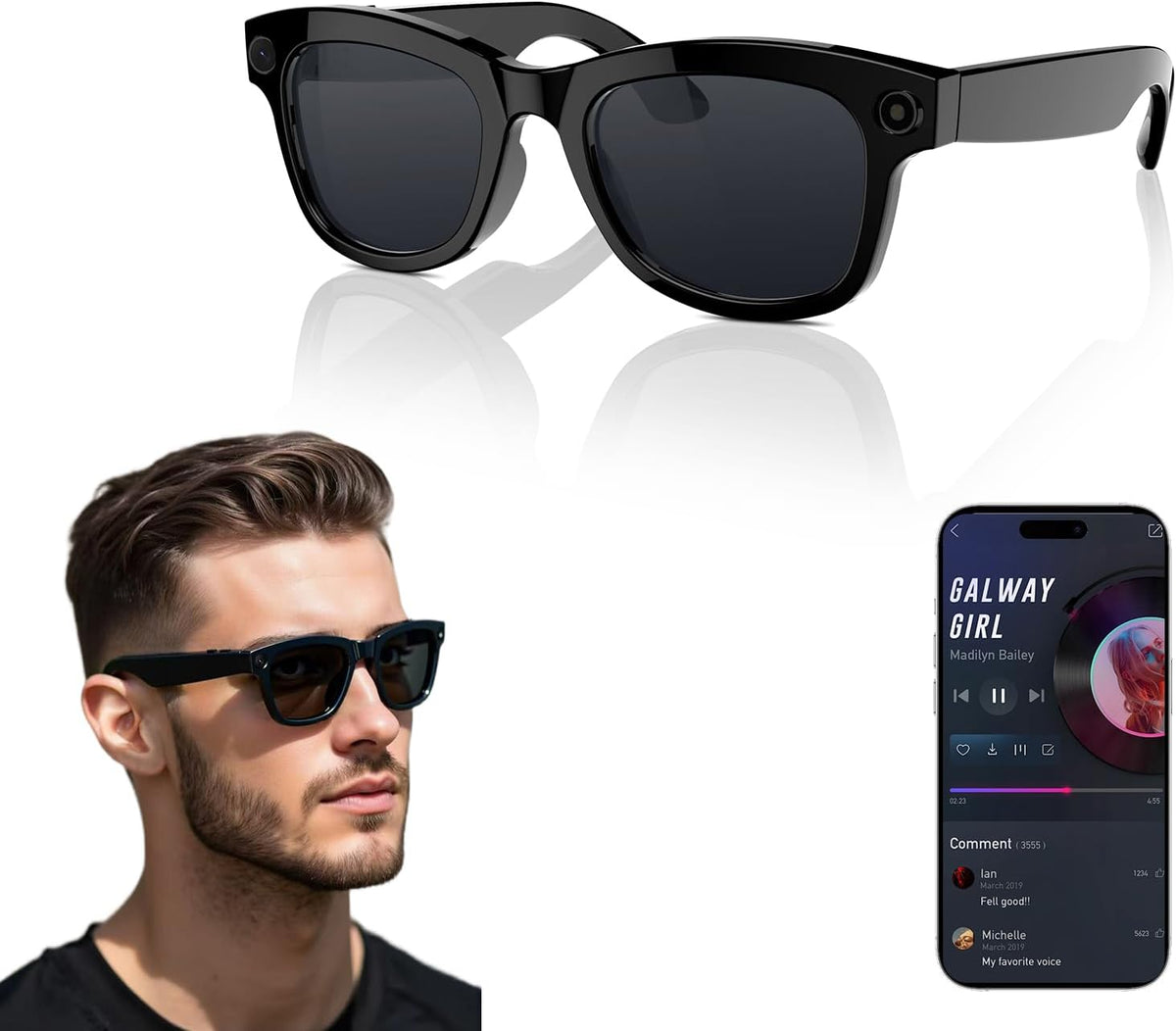 Lentes inteligentes con IA, Chatgpt y cámara