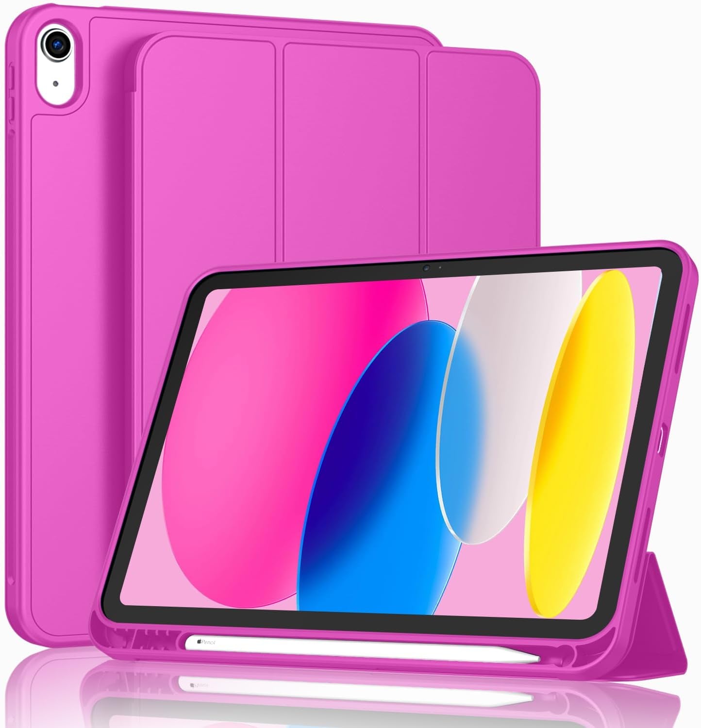Case for Ipad (A16) 11 Inch 2025/Ipad 10Th Generation 10.9 Inch 2022, Slim Trifold Stand Protective Cover with Pencil Holder and Soft TPU Back,Support Auto Sleep/Wake (Black)