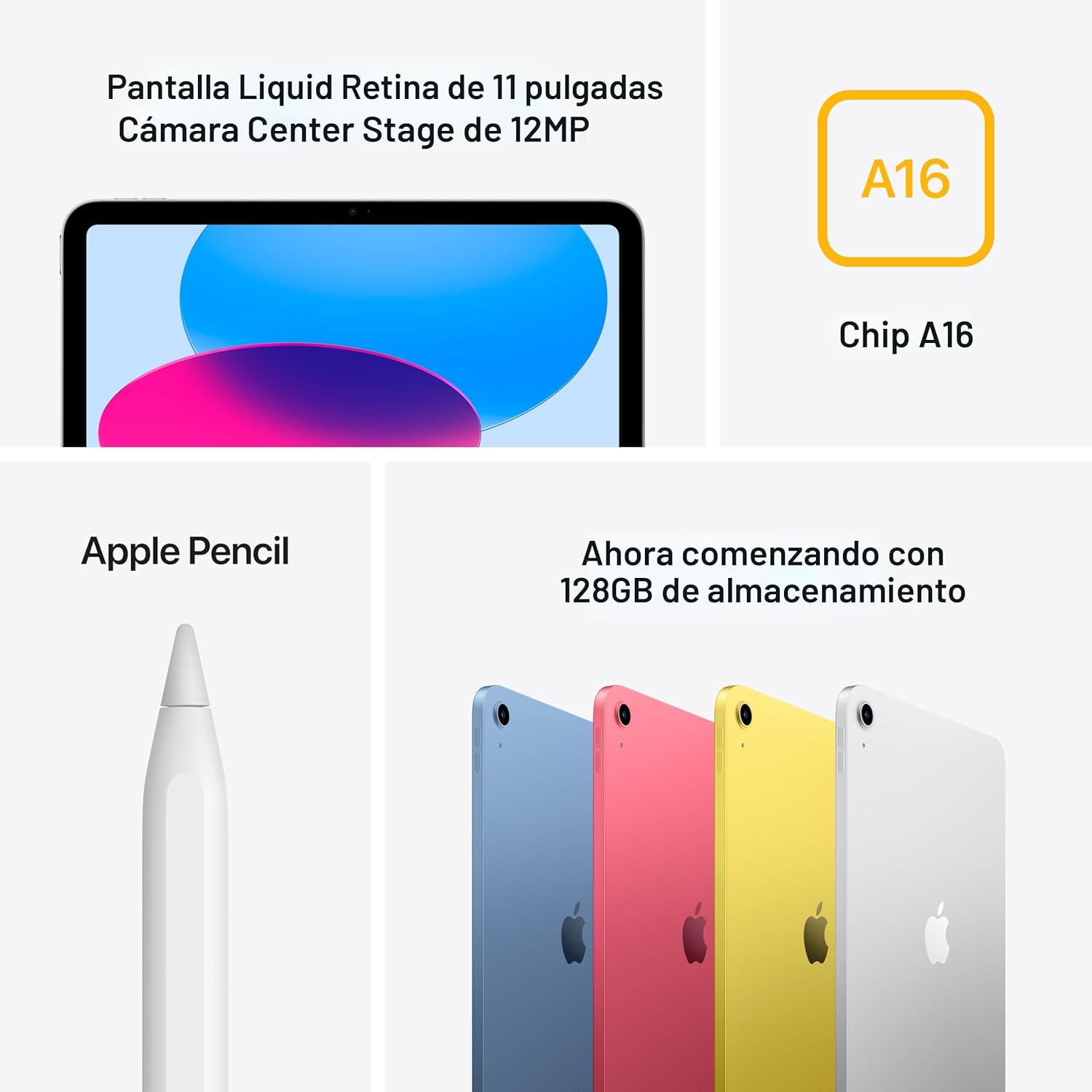 Apple iPad 11" (11ª Gen, Chip A16) - 128GB, Wi-Fi