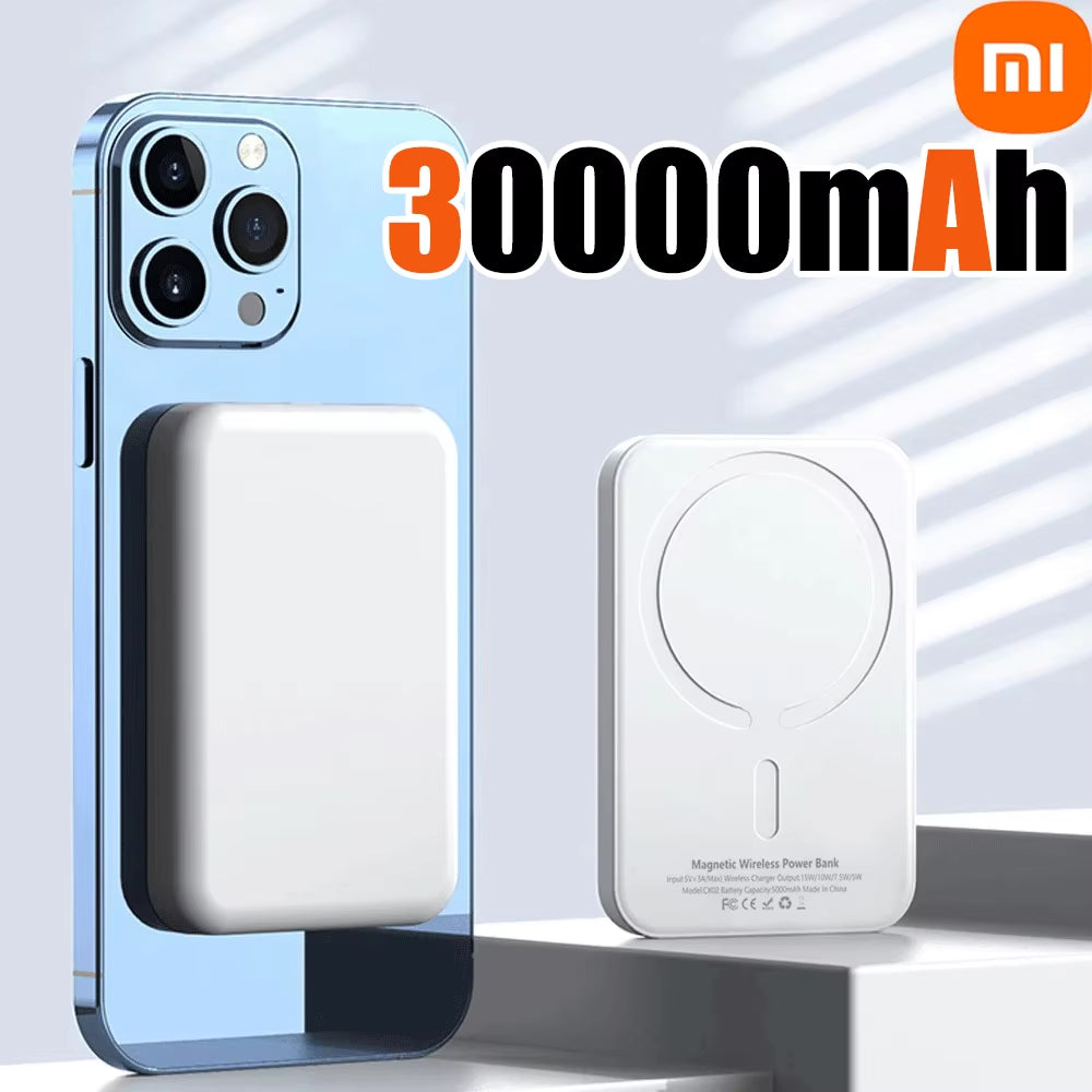 Power Bank Magnético Xiaomi de 500.000 mAh con Carga Rápida Inalámbrica de 25W. Batería Portátil de Gran Capacidad para iPhone (MagSafe), Samsung y Google Pixel