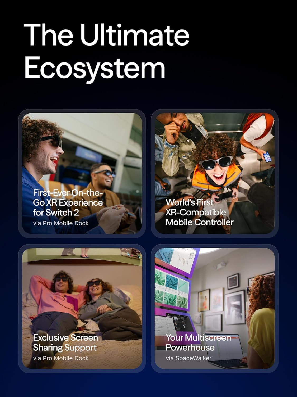 VITURE Lentes XR Luma – Pantalla Virtual 146" 1200P con Ajuste de Miopía (-6.0D) y Diseño Translúcido