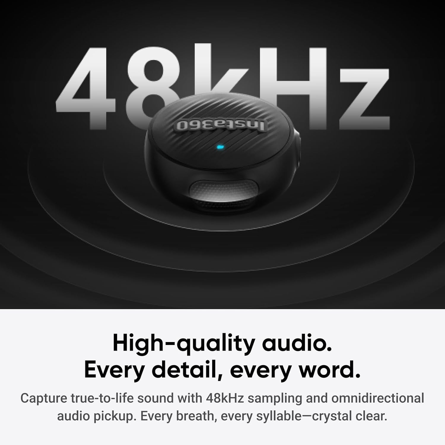 Mic Air Transmitter, 7.9G Ultralight, Wireless Microphone, Noise Cancelling, Vlog, Streaming, Compatible X5/X4/X4 Air/Ace Pro 2/GO Ultra