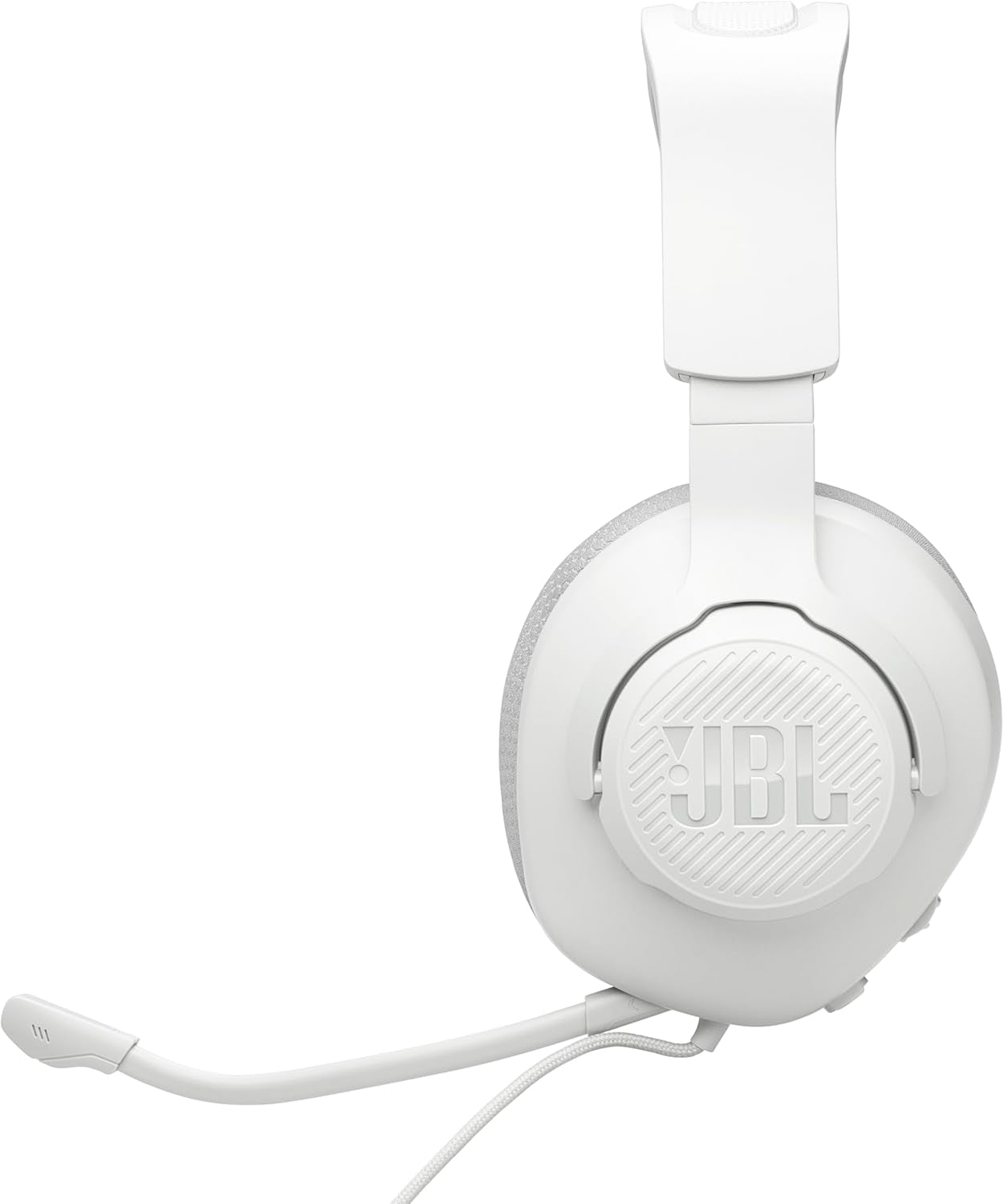 Quantum 100M2 - Wired Over-Ear Gaming Headset with Omnidirectional, Detachable Mic with Mute Option and Fabric-Covered Memory Foam Ear Cushions, Compatible with All Platforms (White)