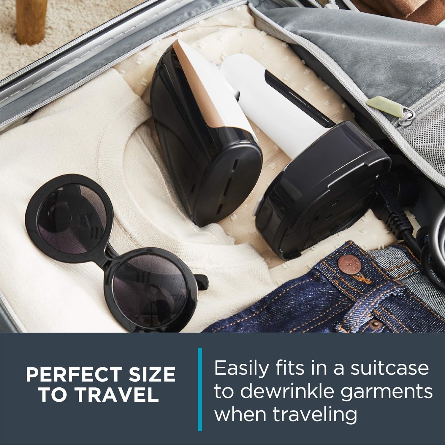 , Steamer for Clothes, Access Steam Handheld Steamer, 15 Second Heatup, 4 Ounce Capacity, 1150 Watts, Portable, Ironing, Travel Must Have, White Clothes Steamer, DR3030